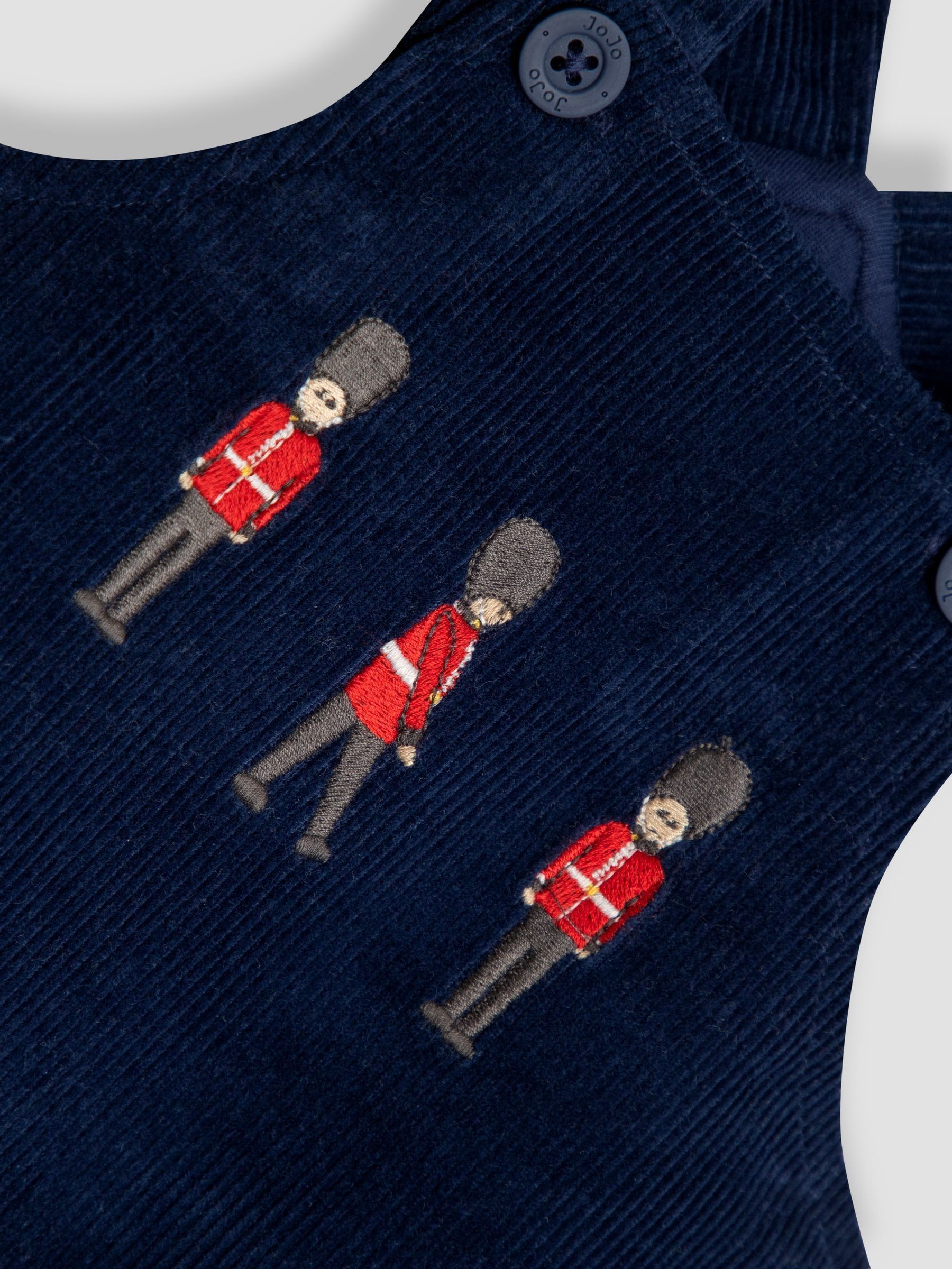 Navy Blue 2-Piece Cargo Cord Dungarees & Top Set - Image 6 of 6