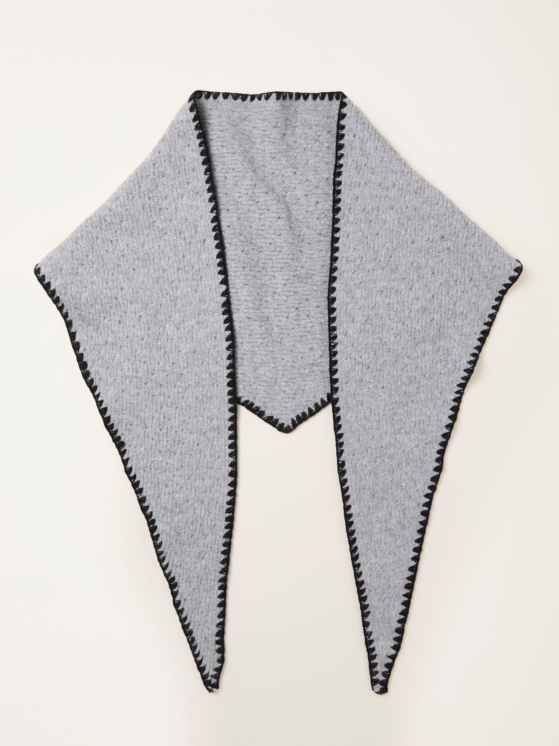 Grey Triangle Whipstitch Scarf - Image 1 of 3
