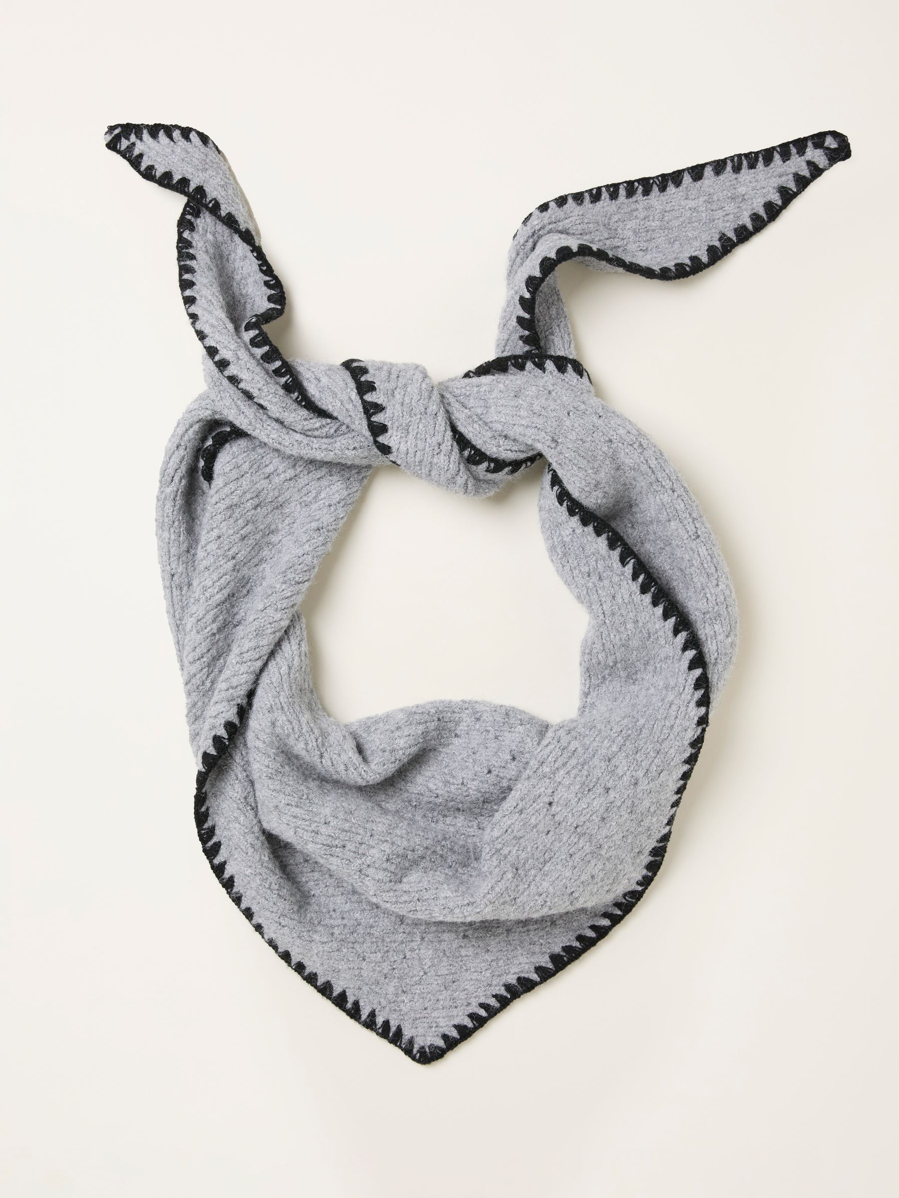 Grey Triangle Whipstitch Scarf - Image 2 of 3