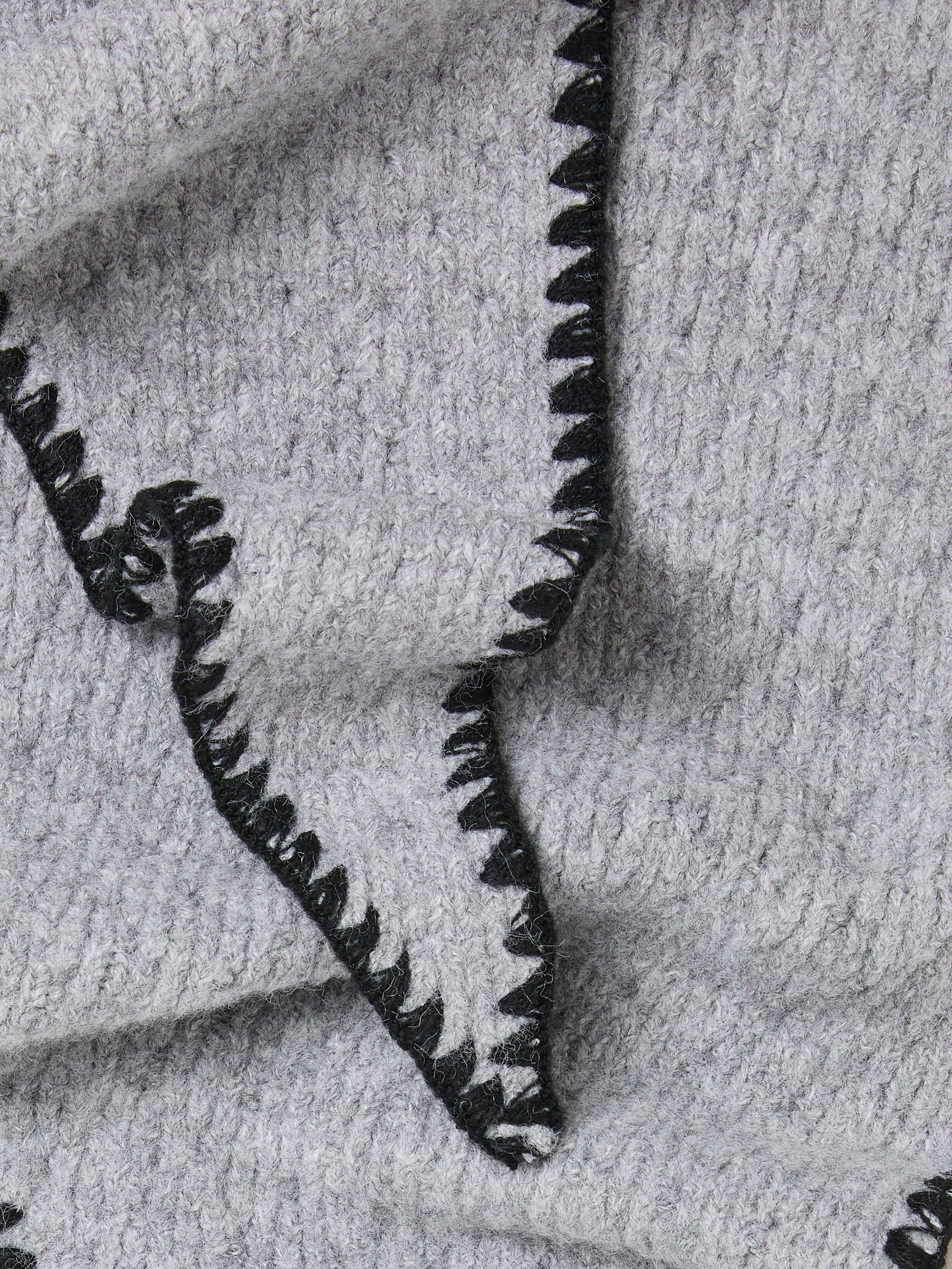 Grey Triangle Whipstitch Scarf - Image 3 of 3