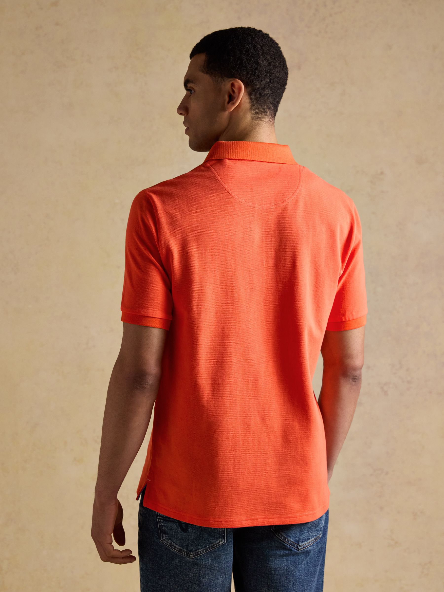 Woody Bright Orange Cotton Pique Polo Shirt - Image 2 of 9