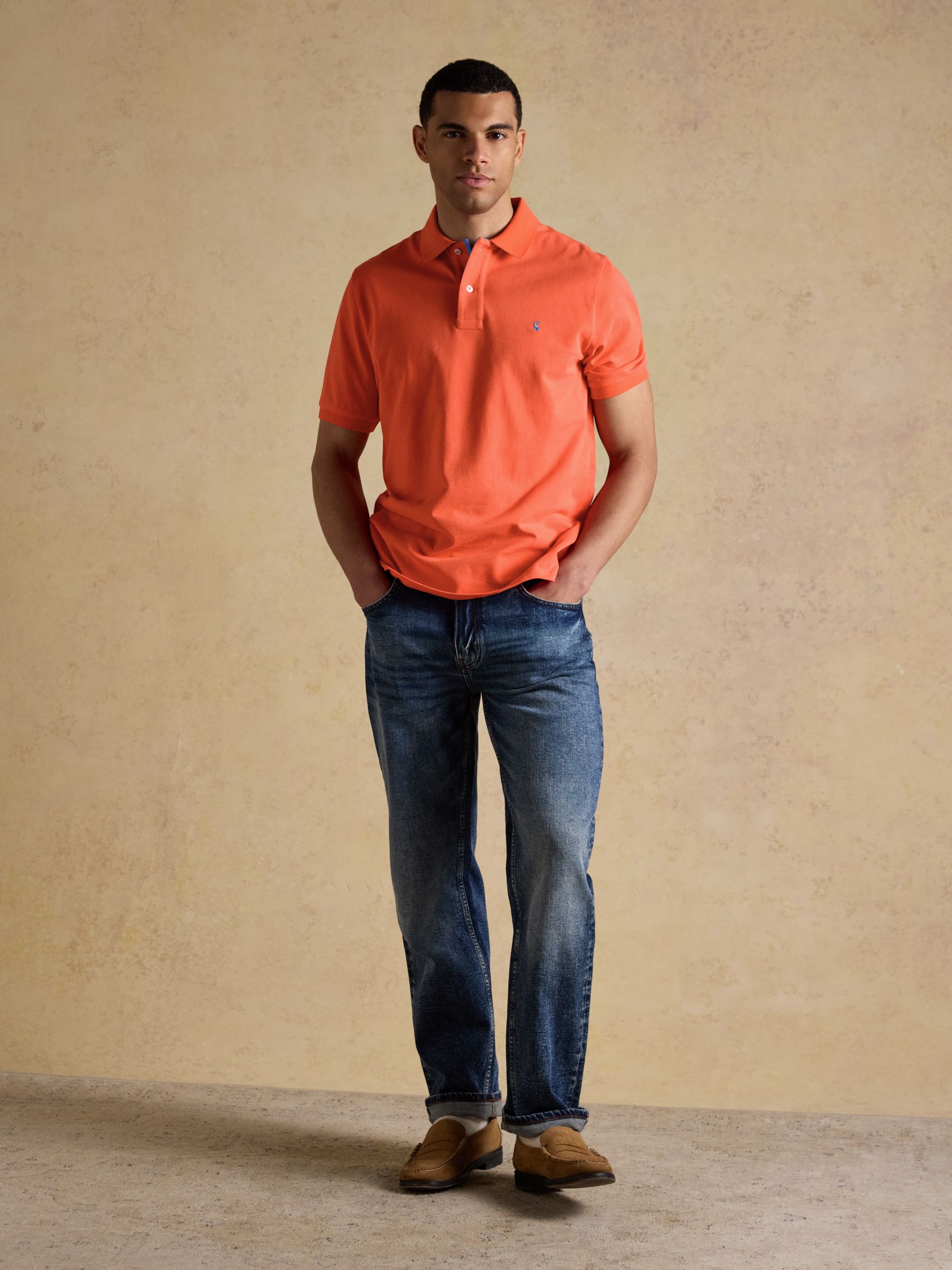 Woody Bright Orange Cotton Pique Polo Shirt - Image 3 of 9