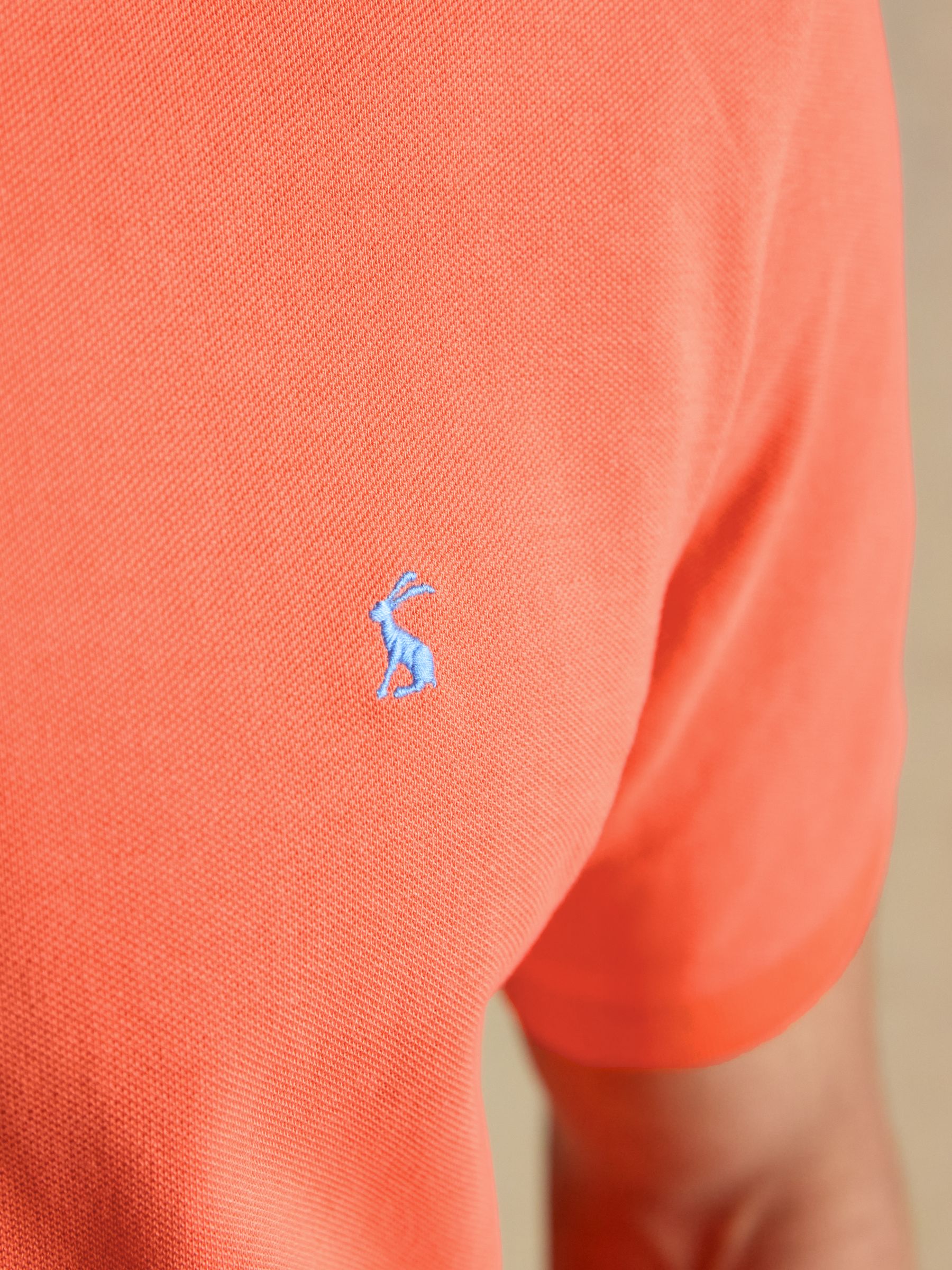 Woody Bright Orange Cotton Pique Polo Shirt - Image 4 of 9