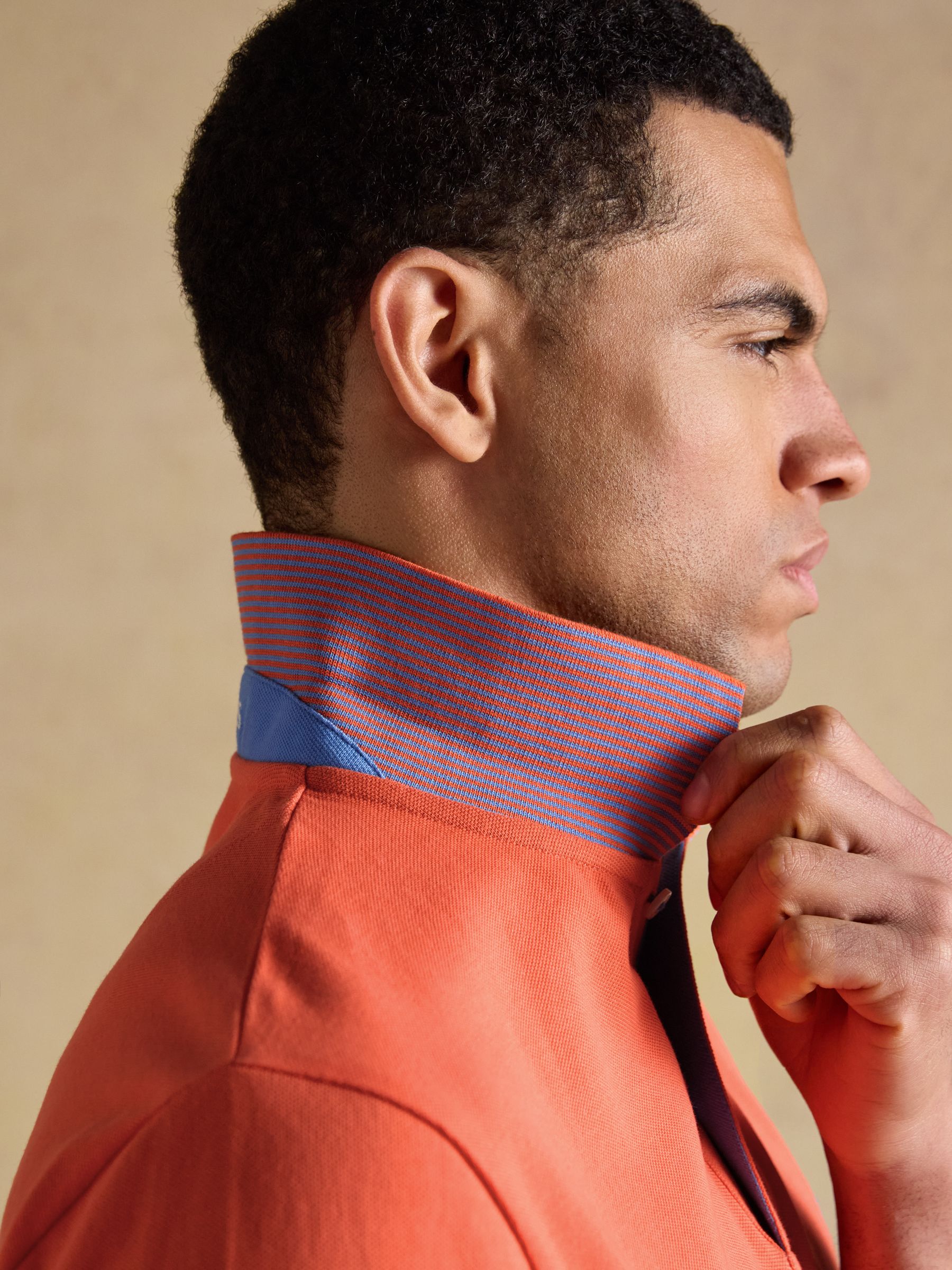 Woody Bright Orange Cotton Pique Polo Shirt - Image 5 of 9