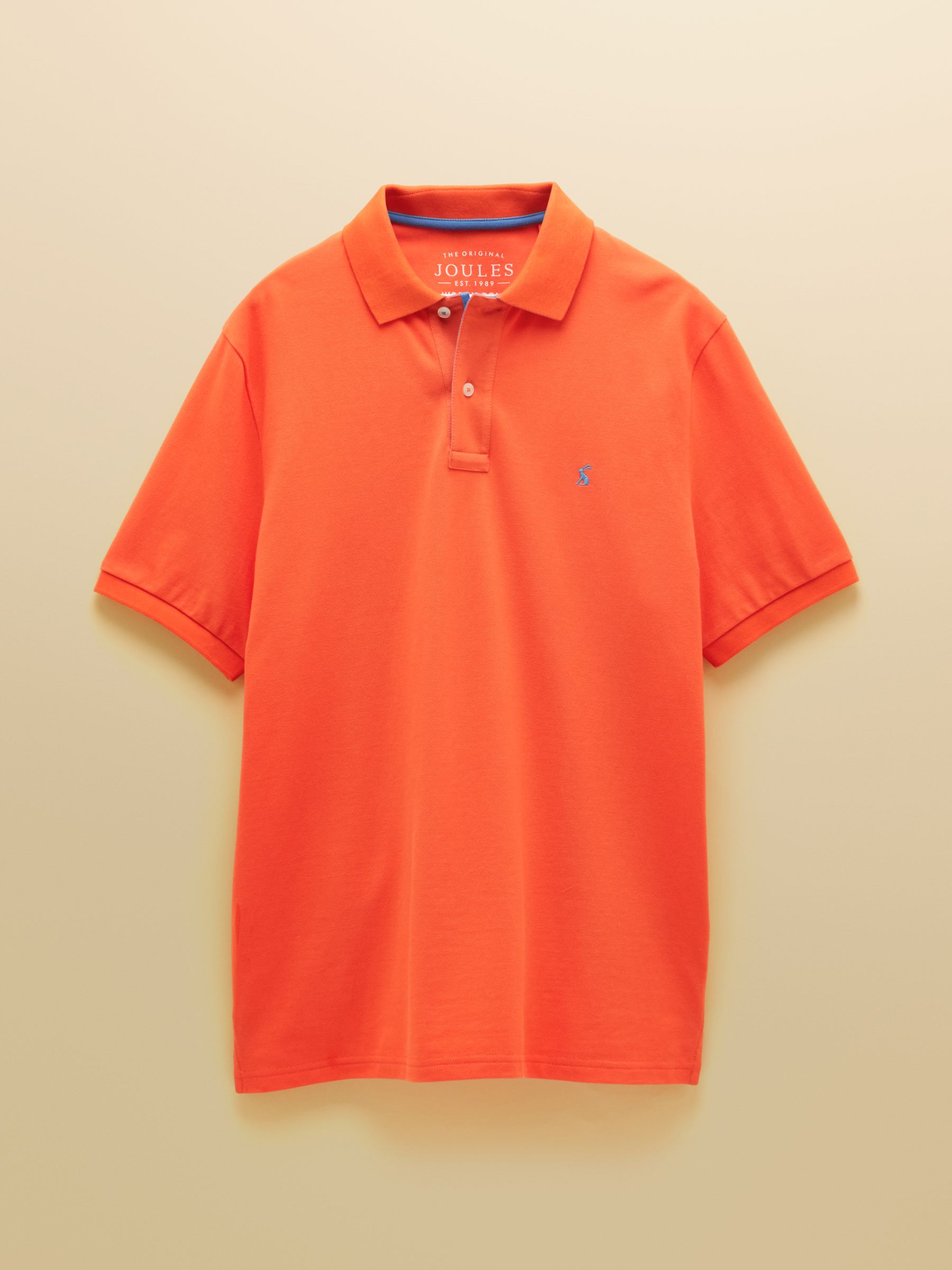 Woody Bright Orange Cotton Pique Polo Shirt - Image 9 of 9