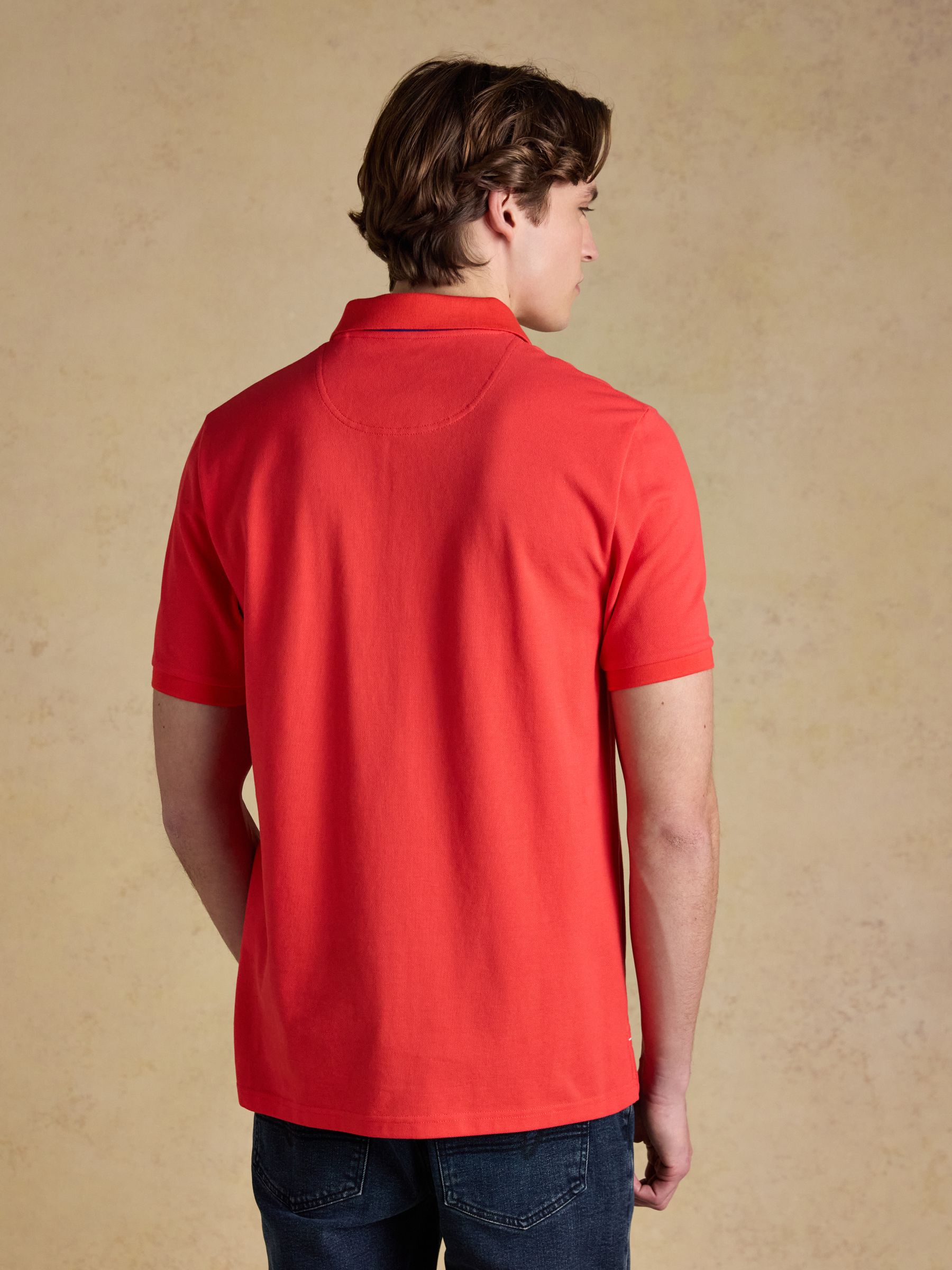 Woody Red Cotton Pique Short Sleeve Polo Shirt - Image 2 of 9