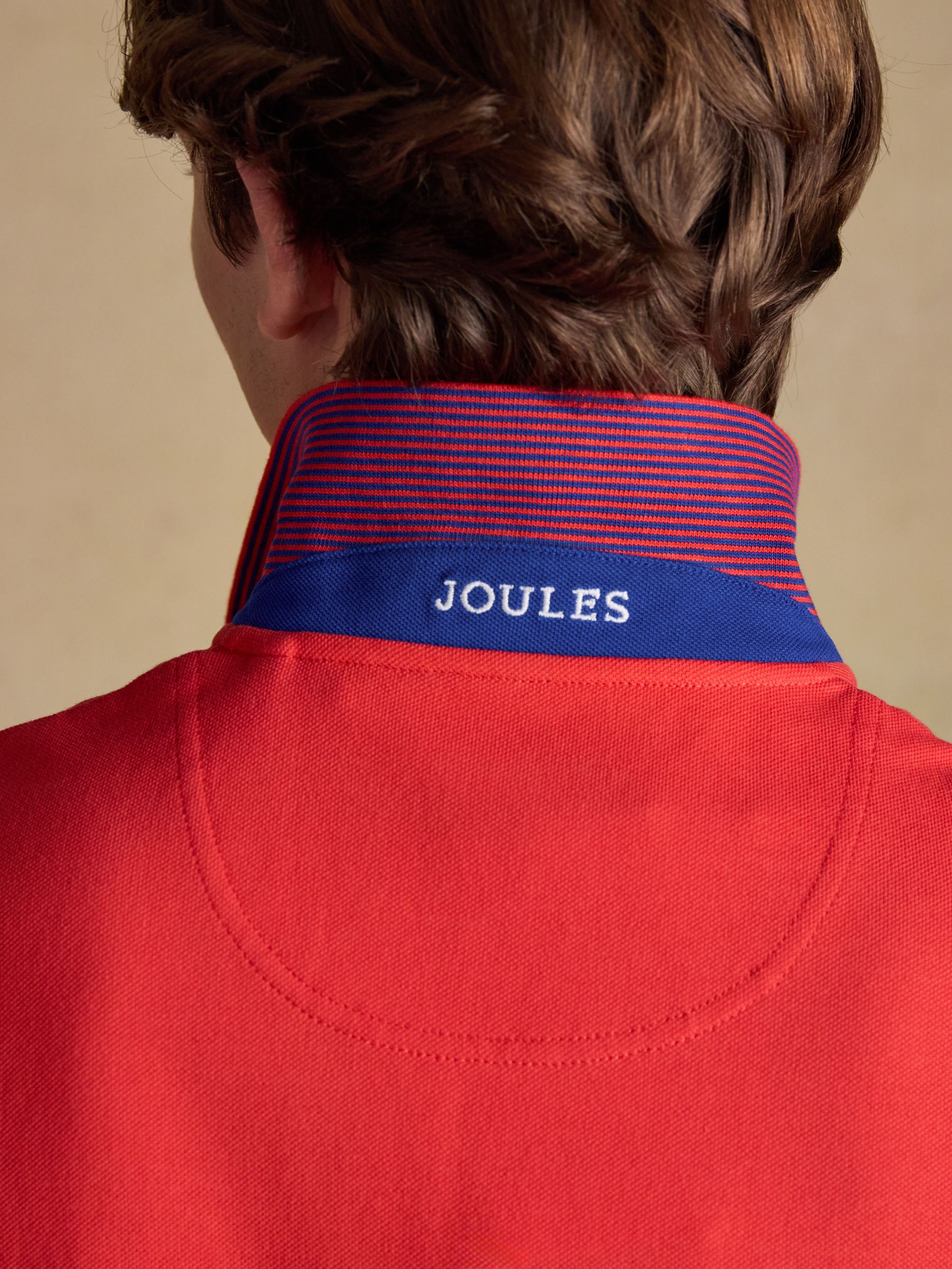 Woody Red Cotton Pique Short Sleeve Polo Shirt - Image 7 of 9