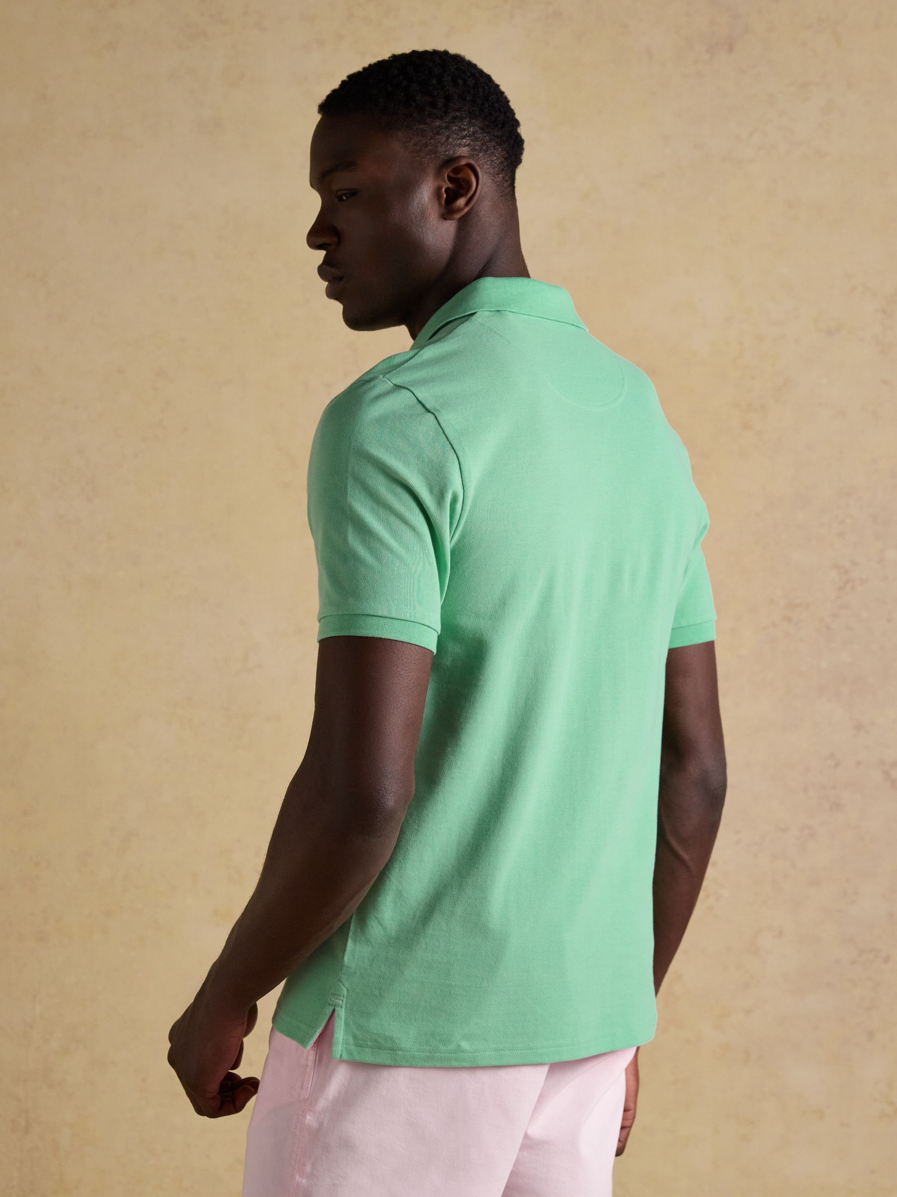 Woody Light Green Cotton Pique Polo Shirt - Image 2 of 7