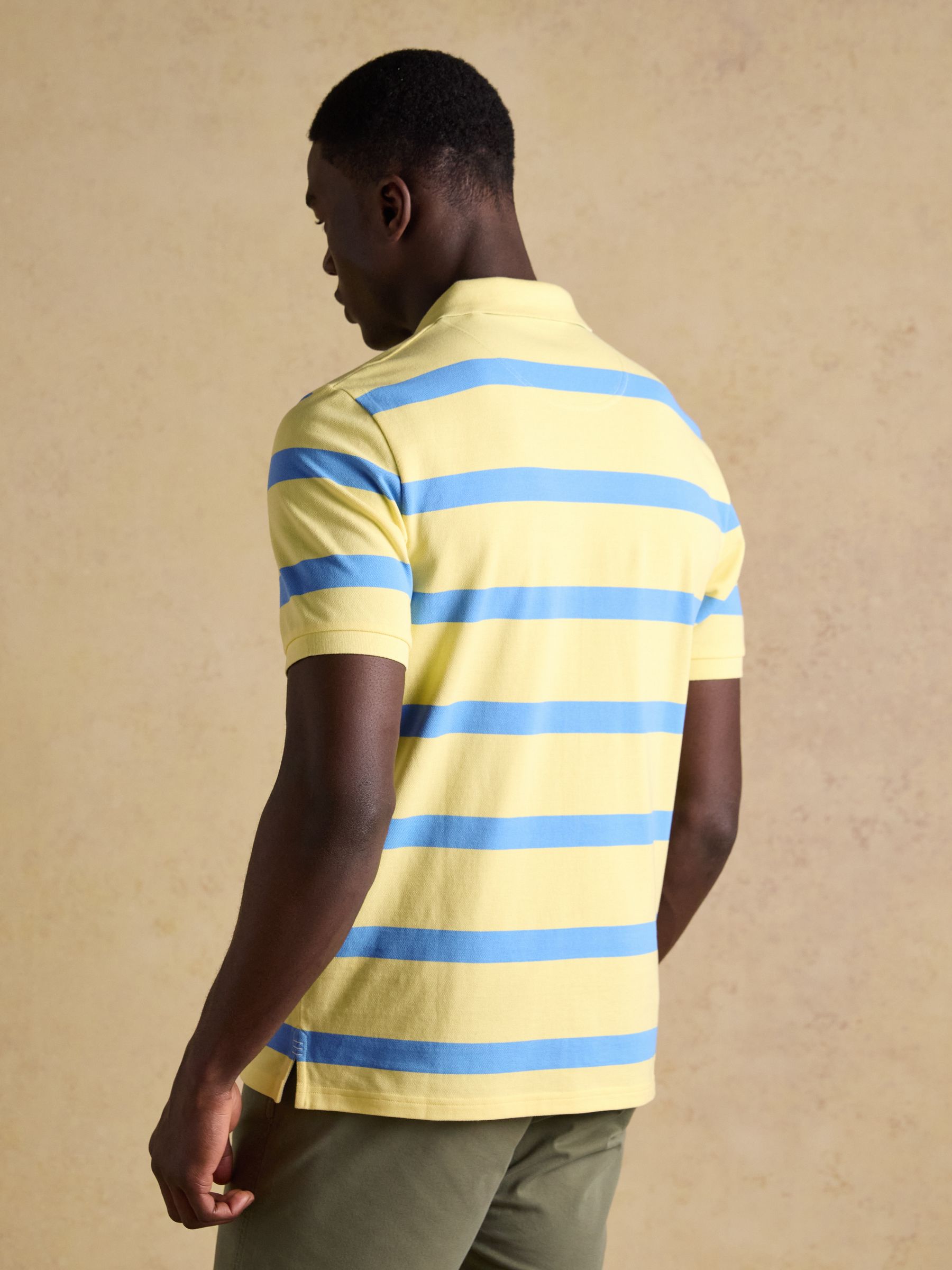 Woody Yellow/Blue Cotton Pique Polo Shirt - Image 2 of 7