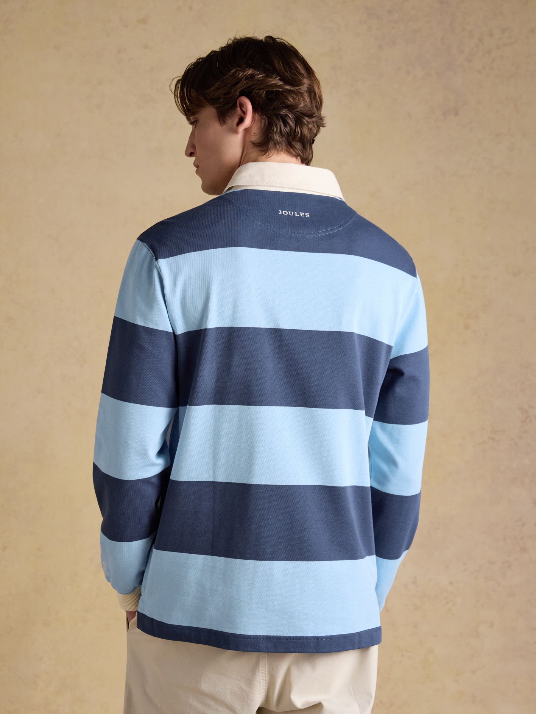 Blue & Navy Stripe Long Sleeve Rugby Shirt - Image 2 of 9