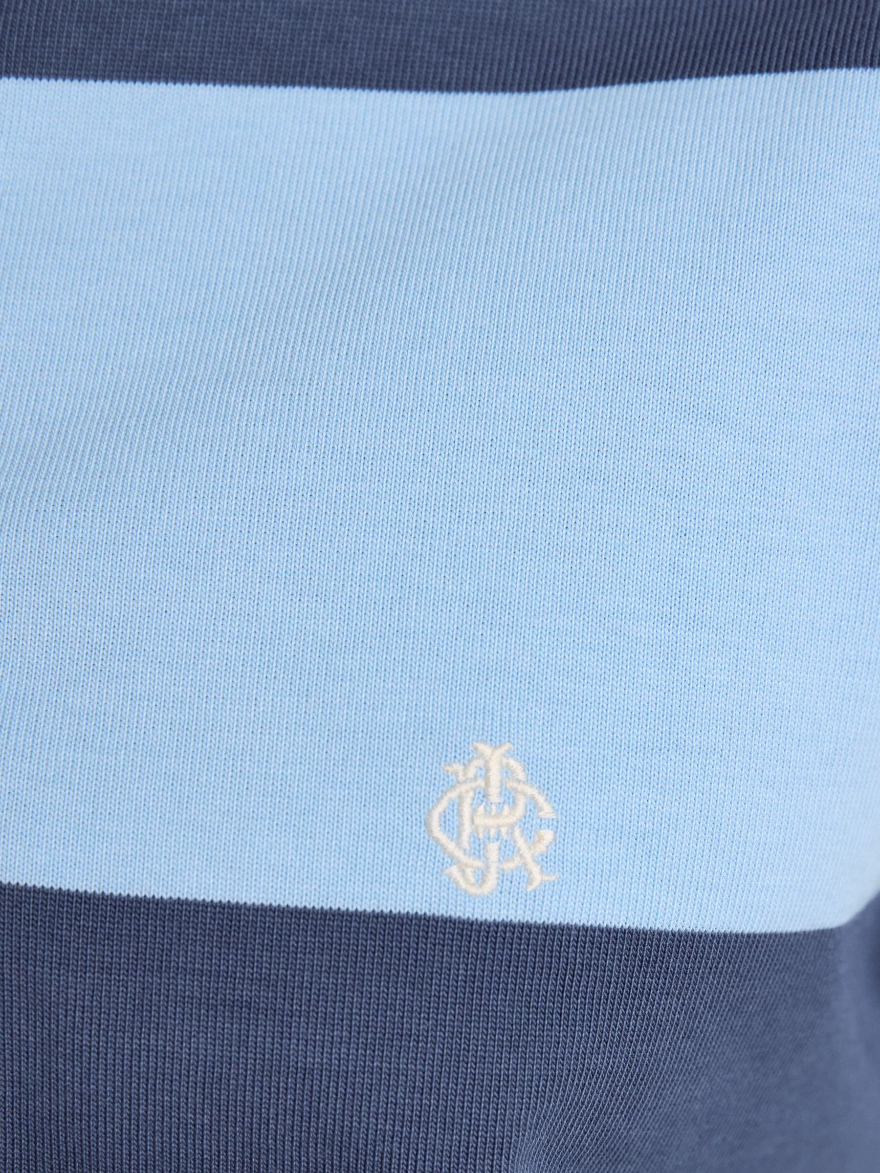 Blue & Navy Stripe Long Sleeve Rugby Shirt - Image 7 of 9