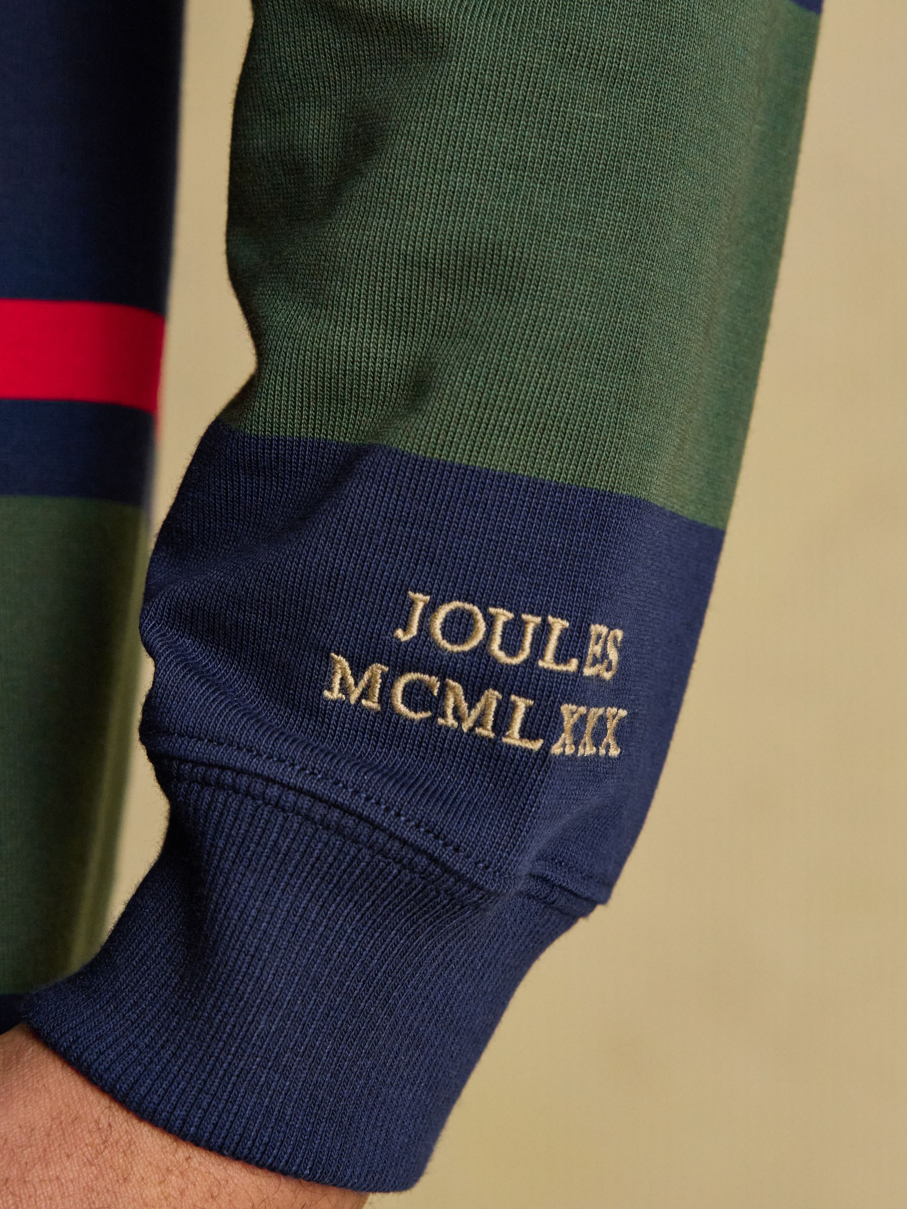 Rugby Club Navy & Green Stripe Long Sleeve Shirt - Image 5 of 11