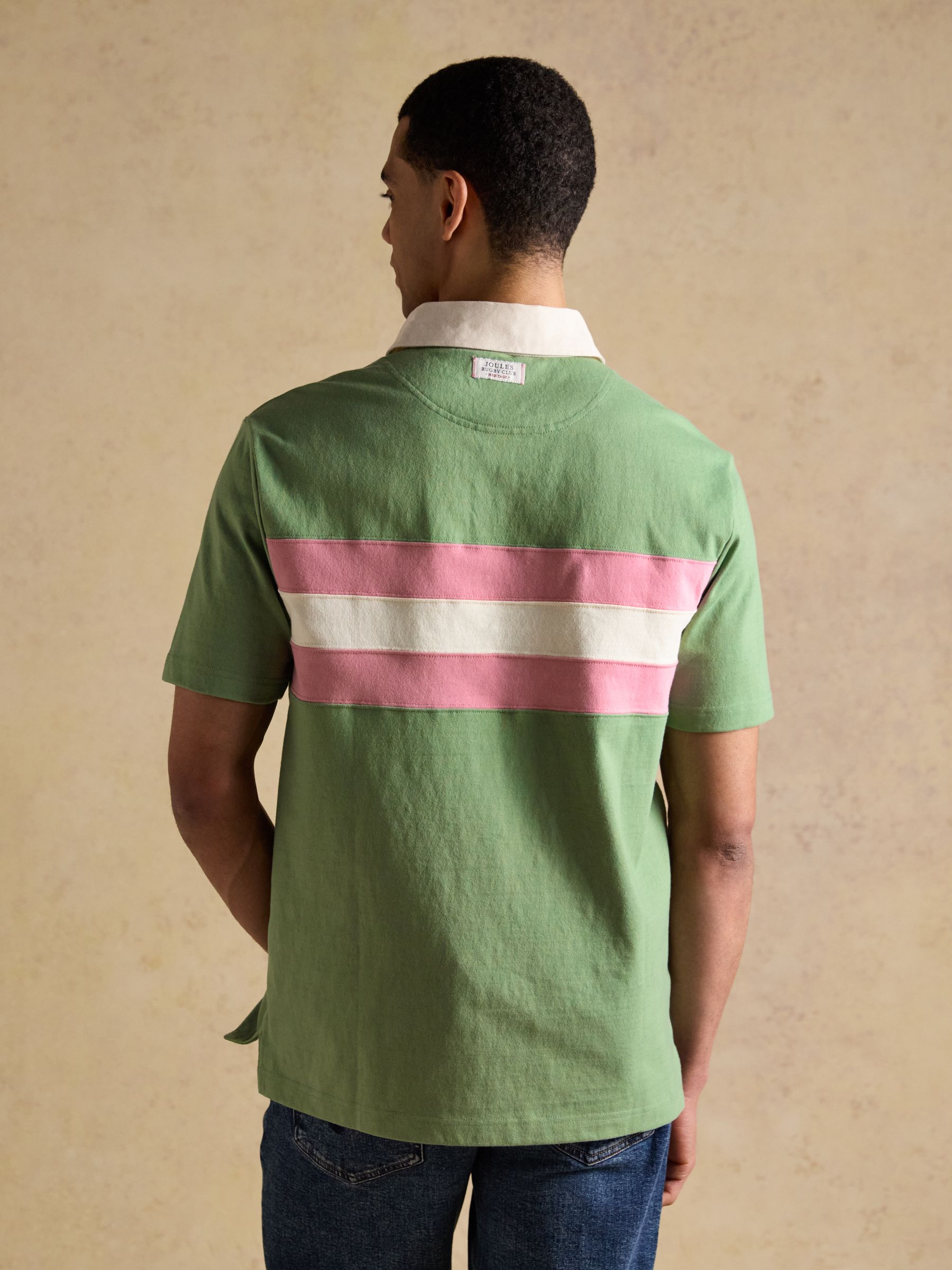 Rugby Club Green & Pink Short Sleeve Polo Shirt - Image 2 of 8