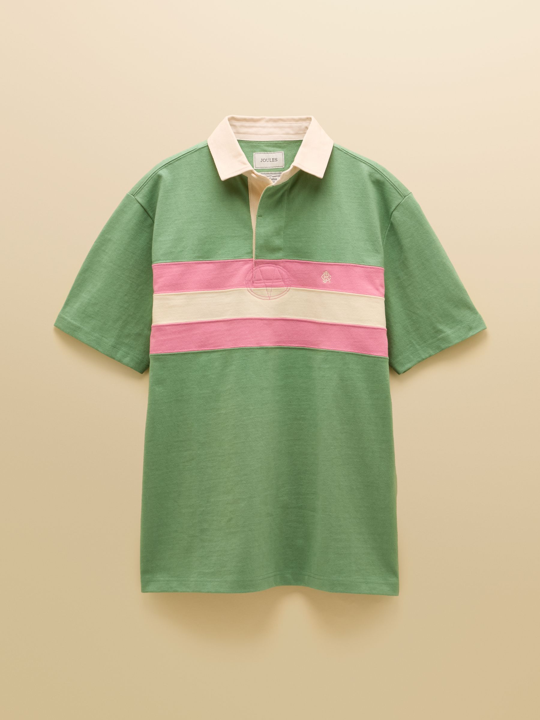 Rugby Club Green & Pink Short Sleeve Polo Shirt - Image 8 of 8