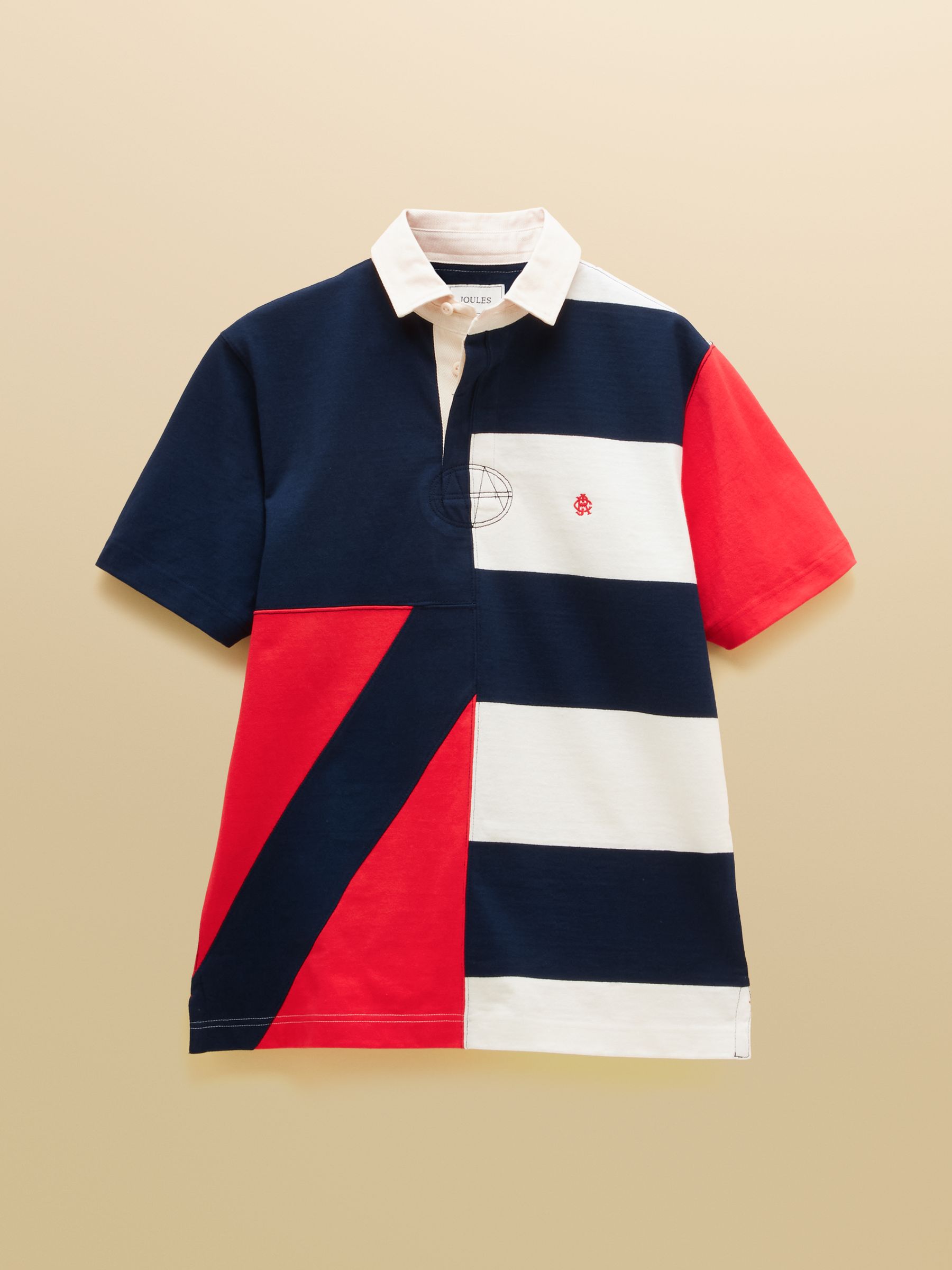 Rugby Club White & Navy Short Sleeve Polo Shirt - Image 10 of 10