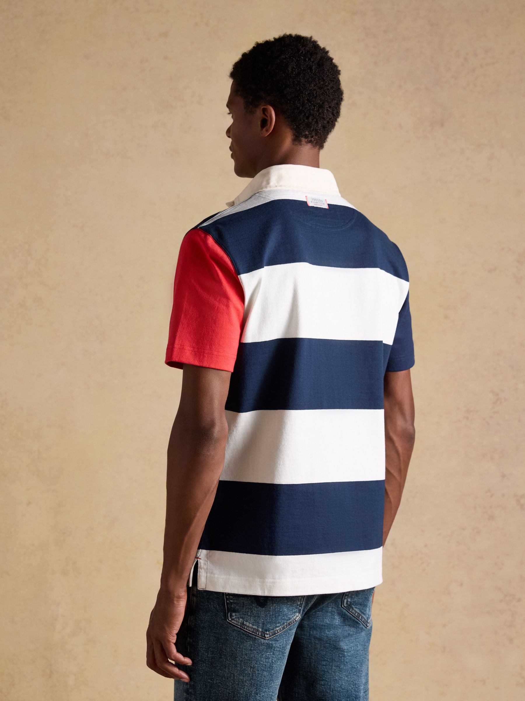 Rugby Club White & Navy Short Sleeve Polo Shirt - Image 2 of 10