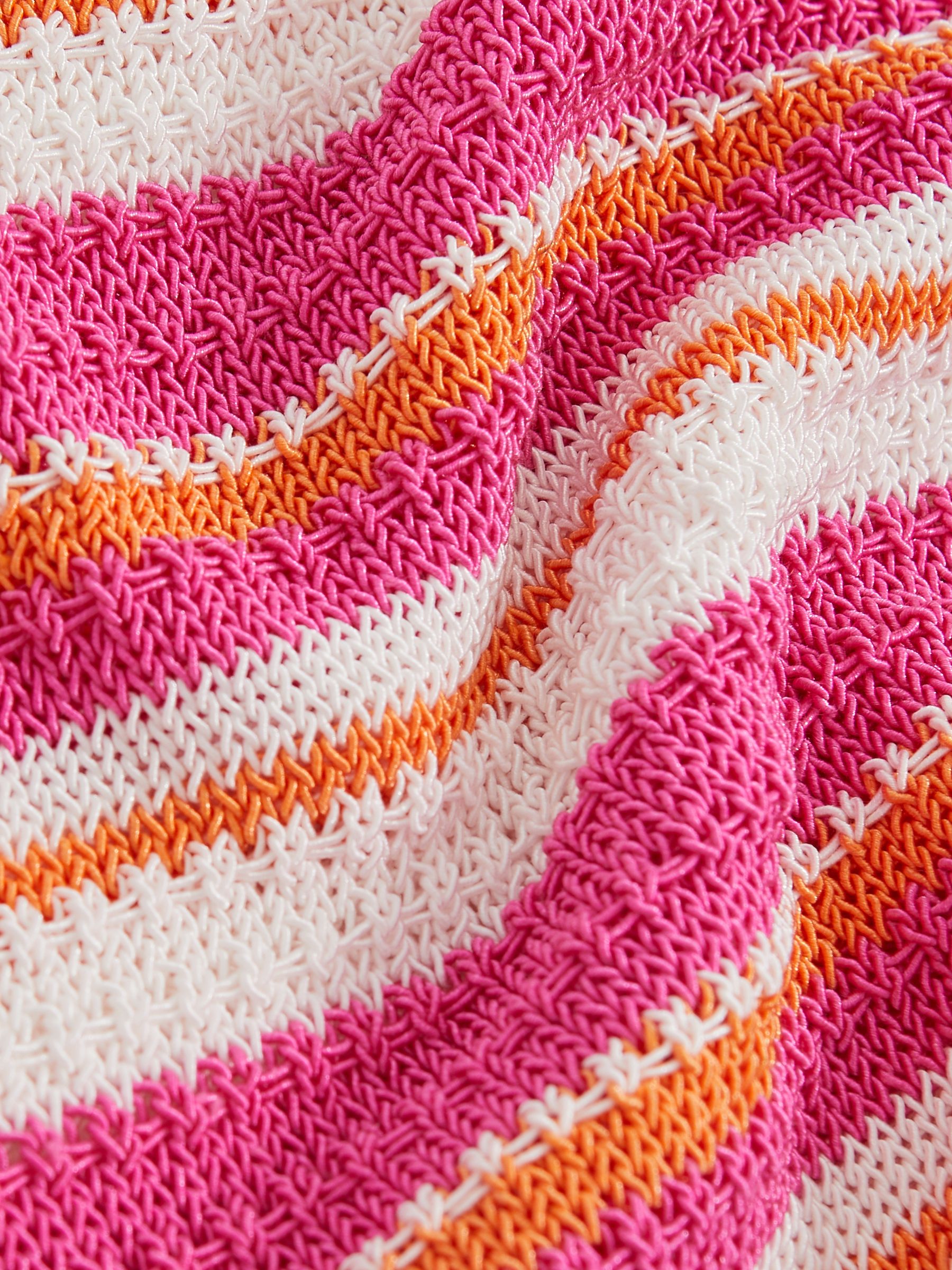 4-9 yrs SmileyWorld | Reiss Stripe Knit Vest in Pink - Image 4 of 4
