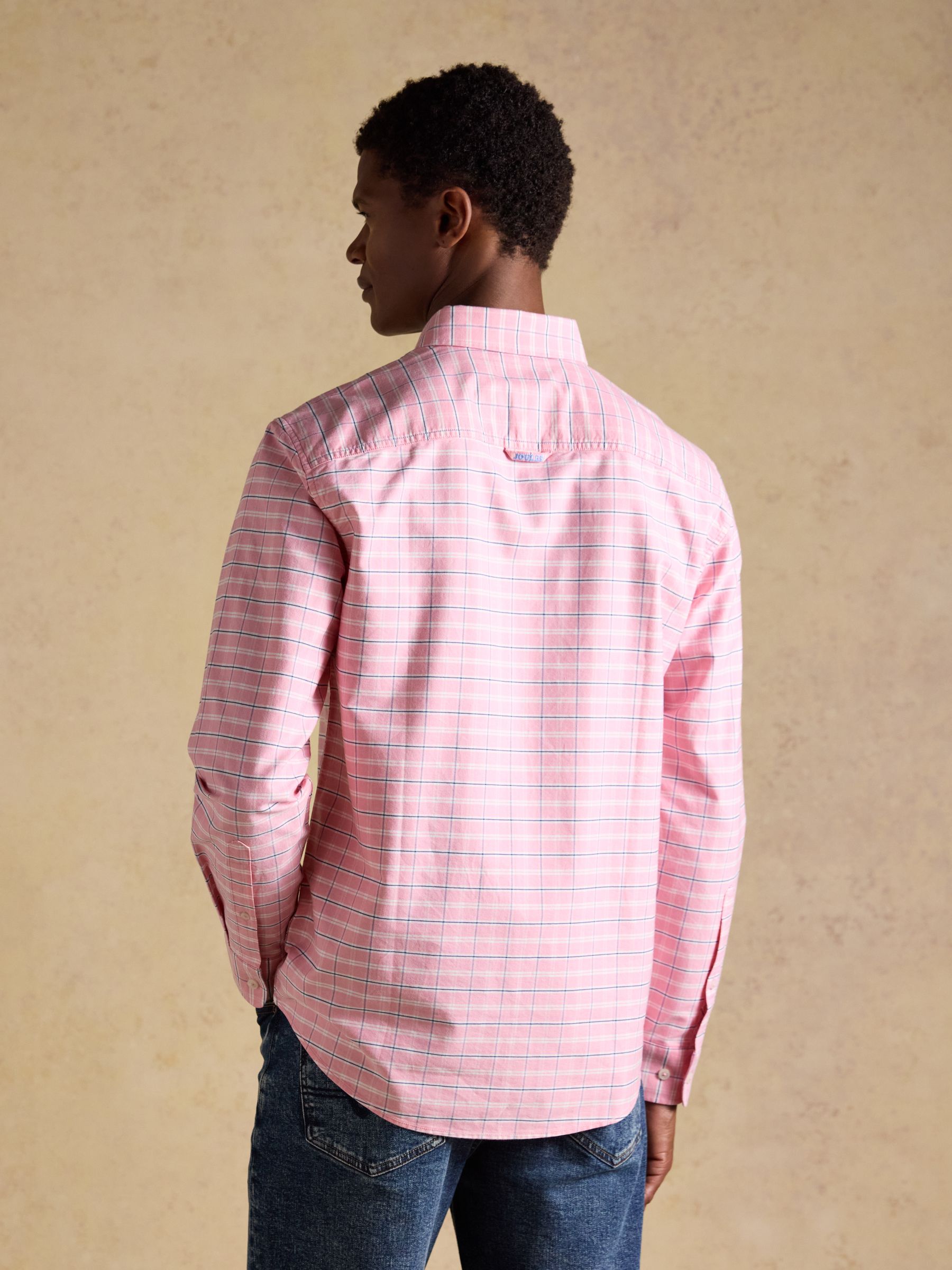 Classic Fit Pink Checked Cotton Oxford Shirt - Image 2 of 9