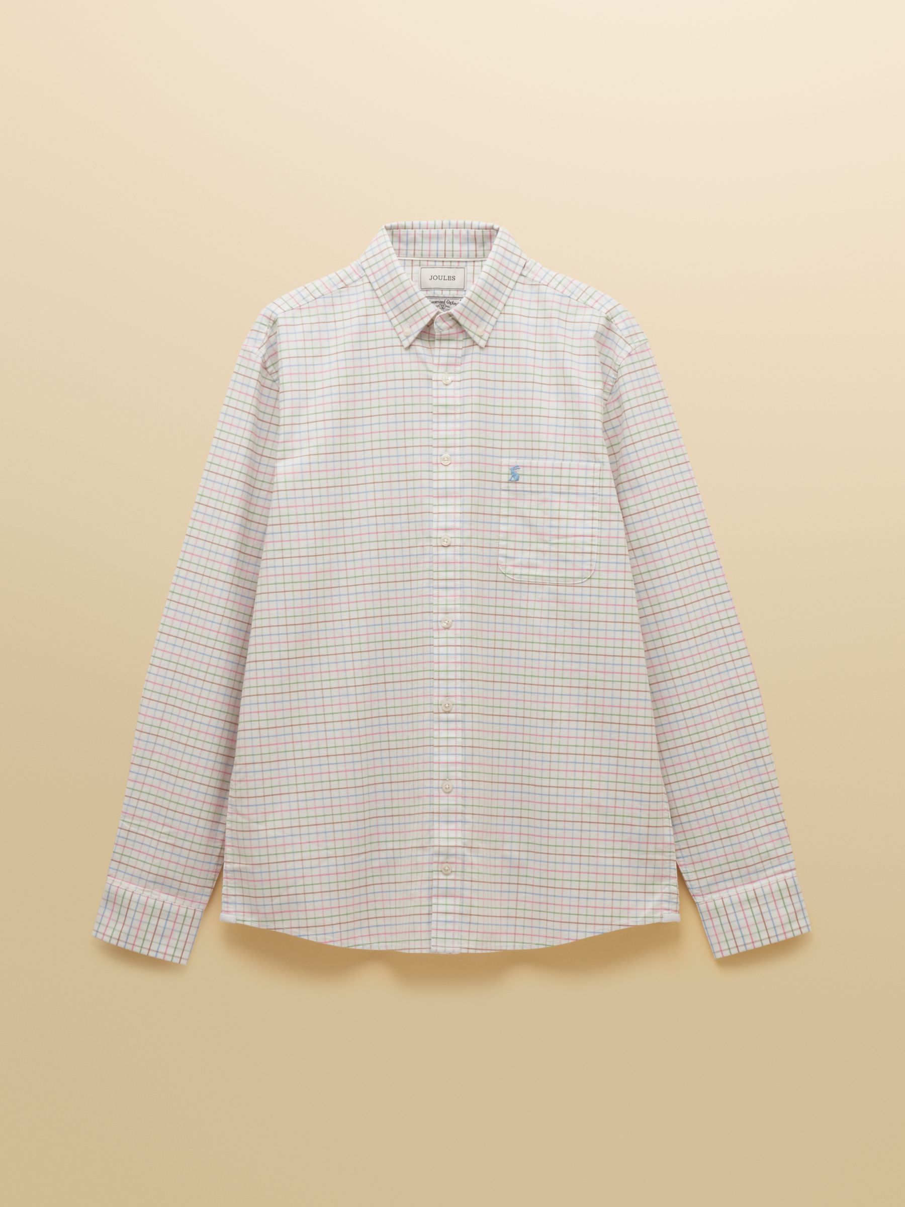 Classic Fit White Checked Cotton Oxford Shirt - Image 12 of 12