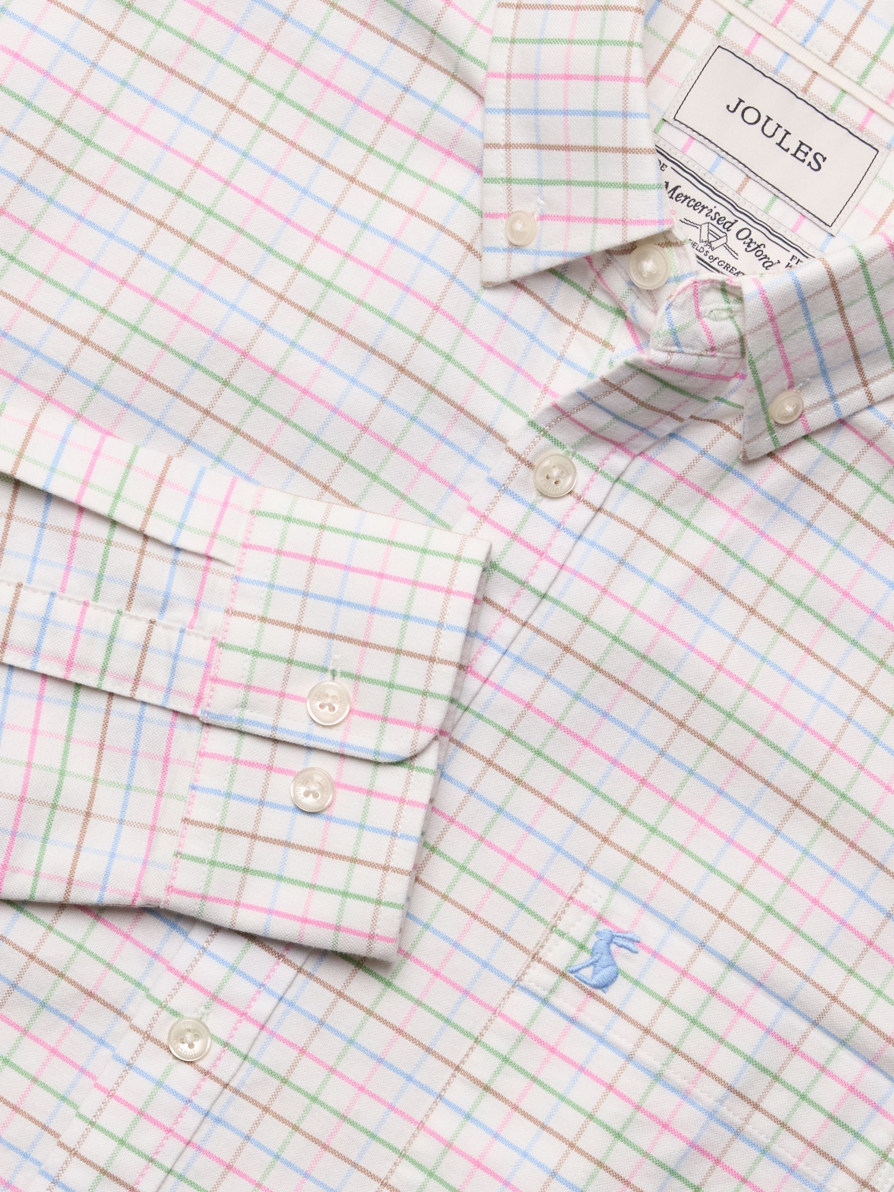 Oxford White Check Long Sleeve Cotton Shirt - Image 2 of 10