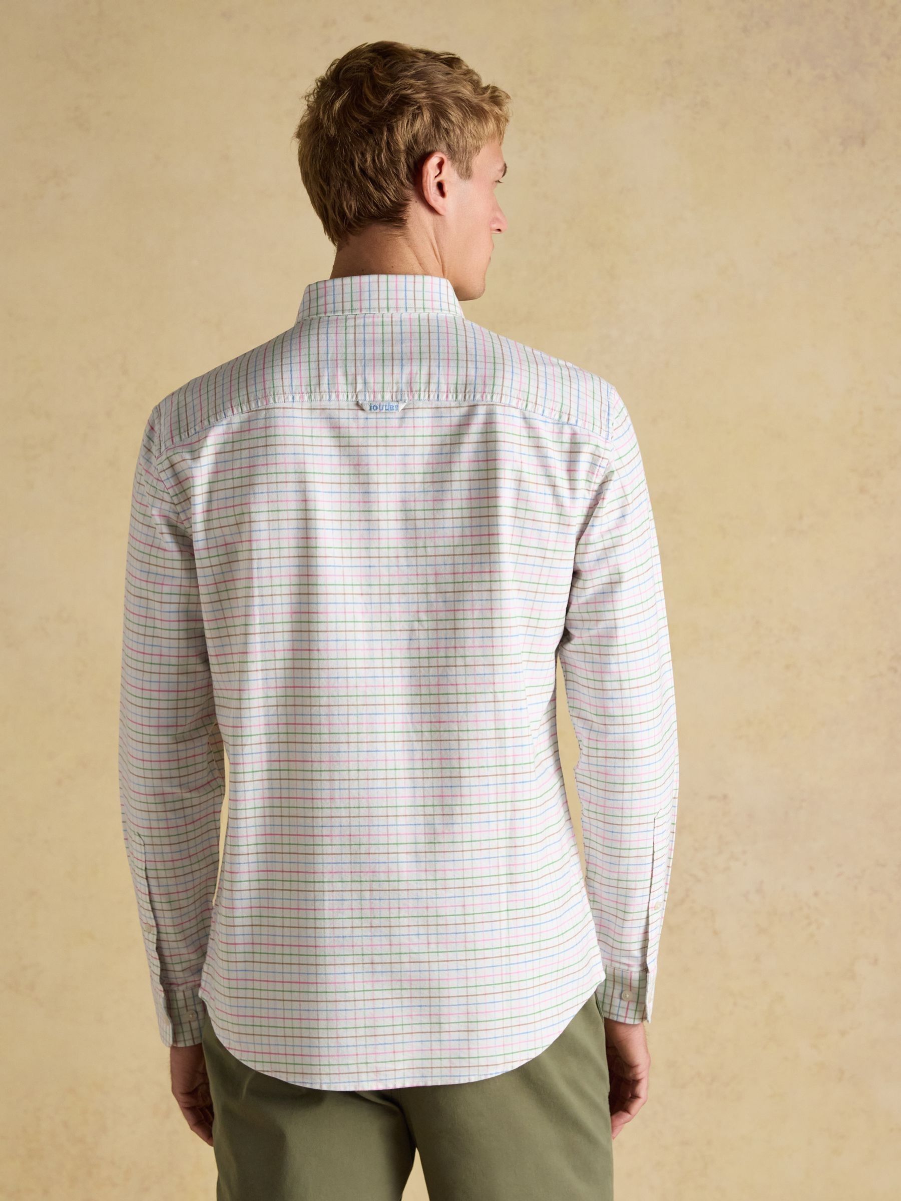 Oxford White Check Long Sleeve Cotton Shirt - Image 3 of 10
