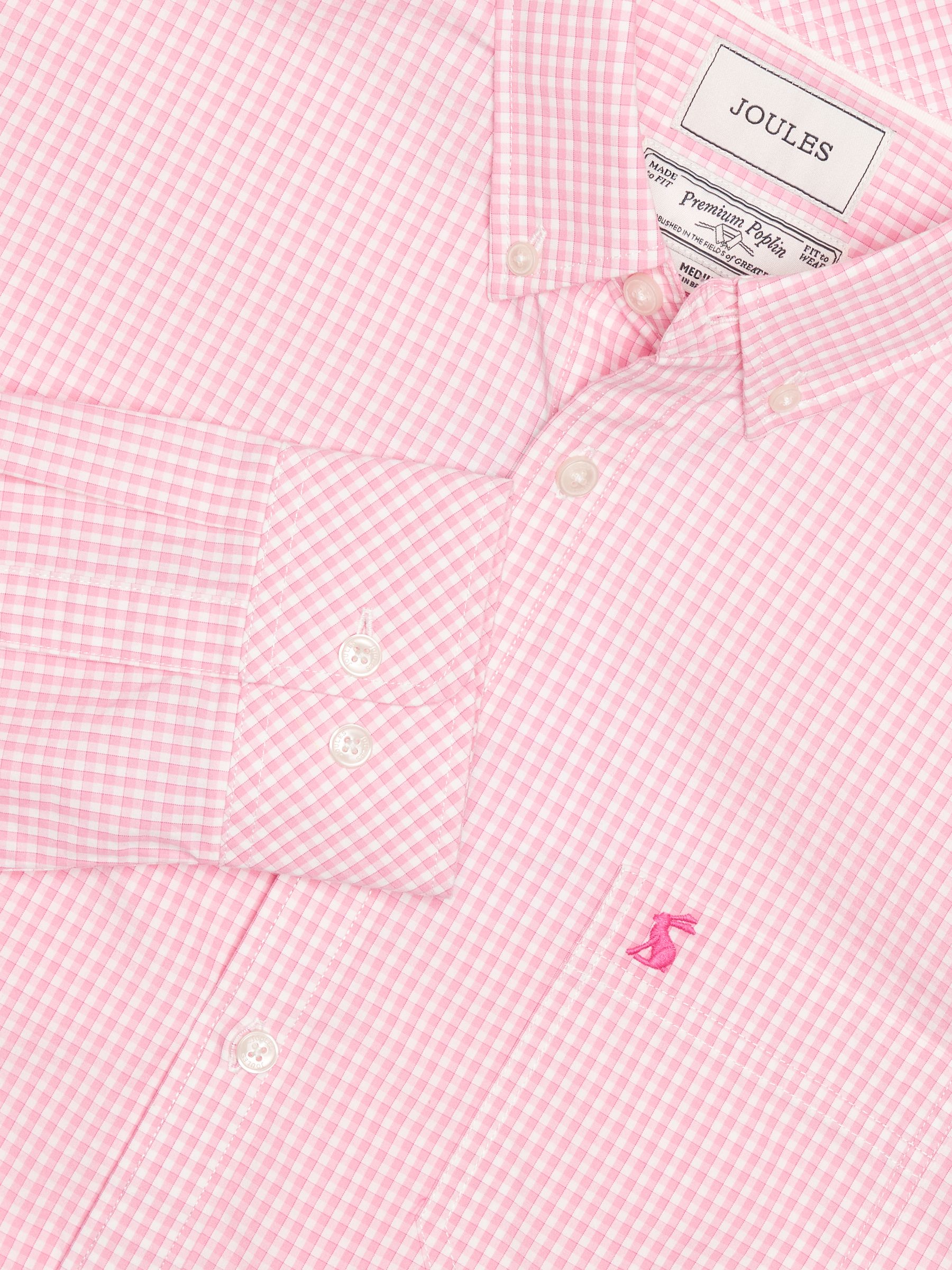 Poplin Pink Gingham Check Classic Fit Shirt - Image 2 of 9