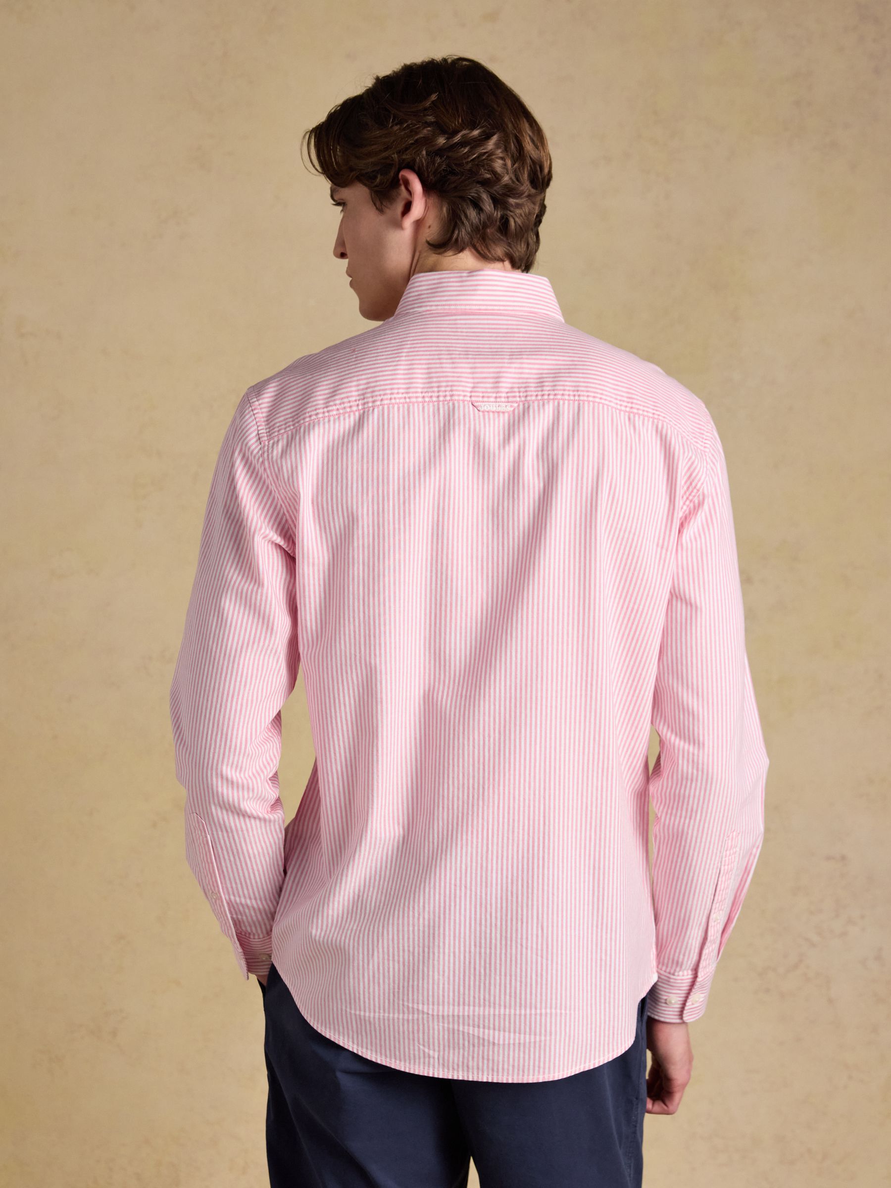 Pink & White Striped Classic Fit Oxford Shirt - Image 2 of 9