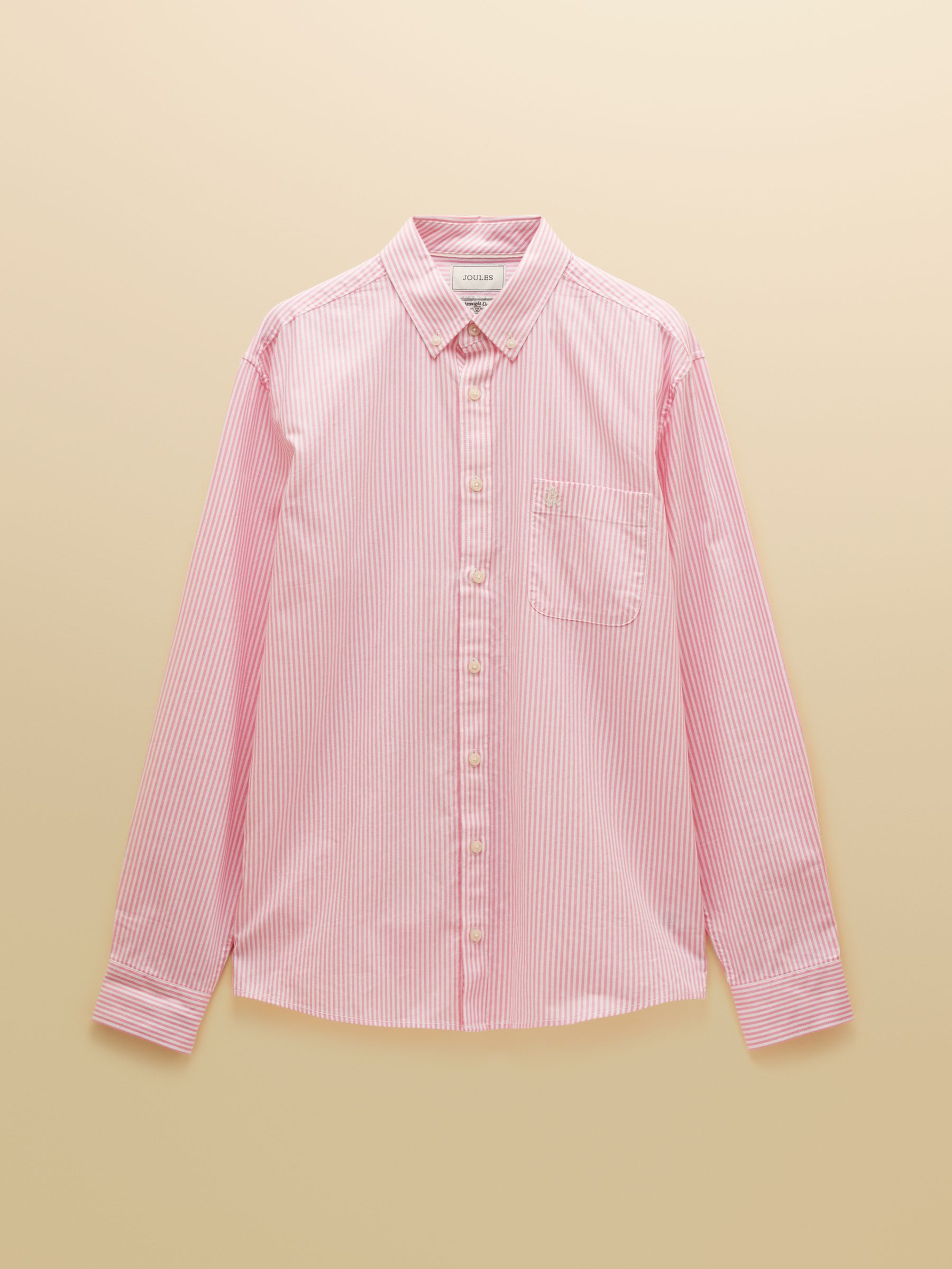 Pink & White Striped Classic Fit Oxford Shirt - Image 9 of 9