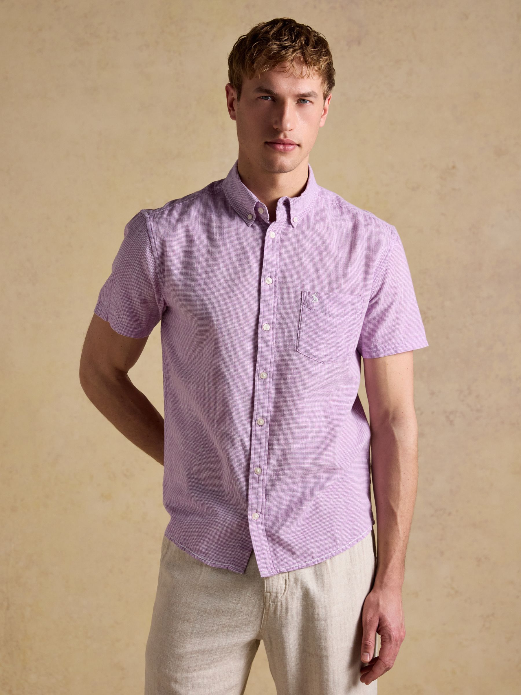 Purple Puppytooth Short Sleeve Classic Fit Shirt - Image 1 of 9