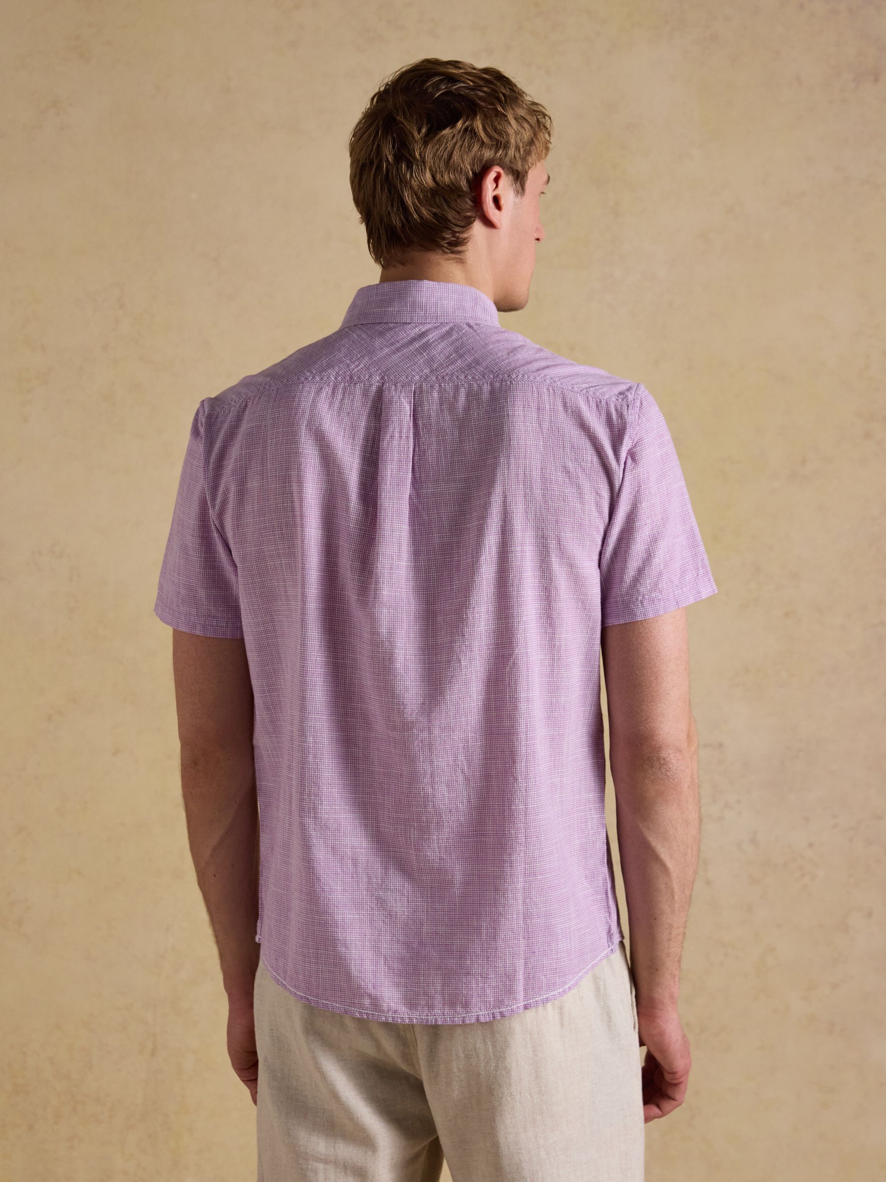 Purple Puppytooth Short Sleeve Classic Fit Shirt - Image 3 of 9