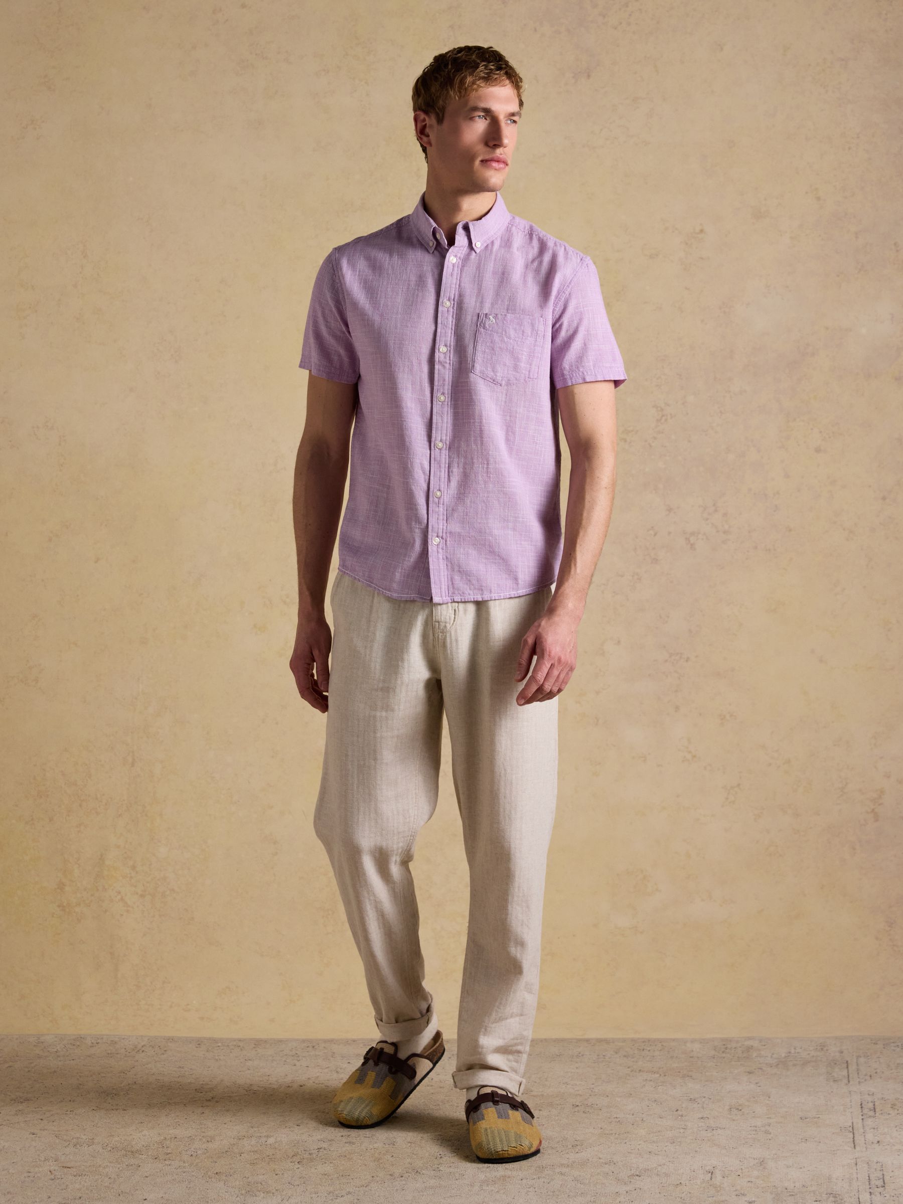 Purple Puppytooth Short Sleeve Classic Fit Shirt - Image 4 of 9
