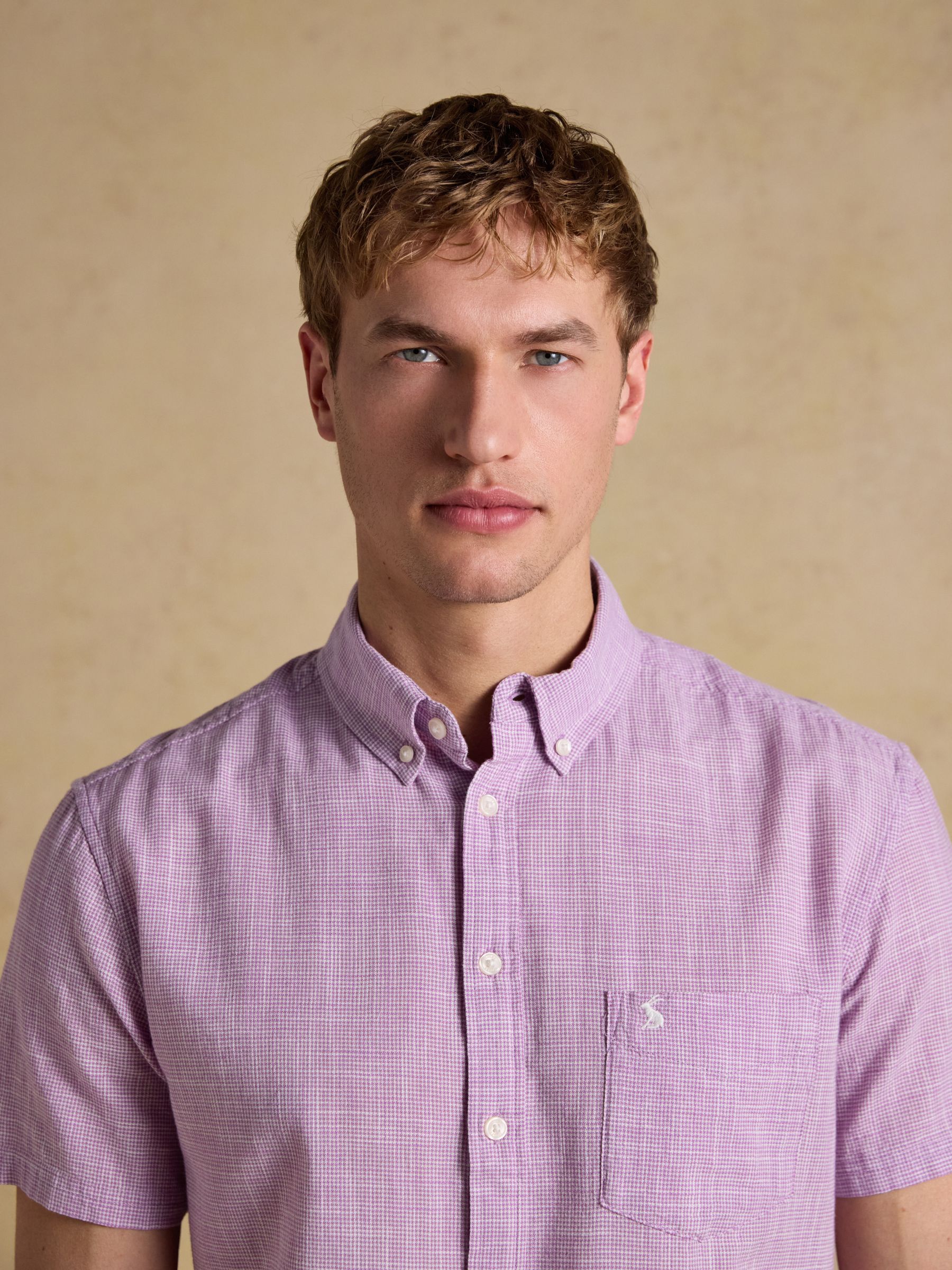 Purple Puppytooth Short Sleeve Classic Fit Shirt - Image 5 of 9