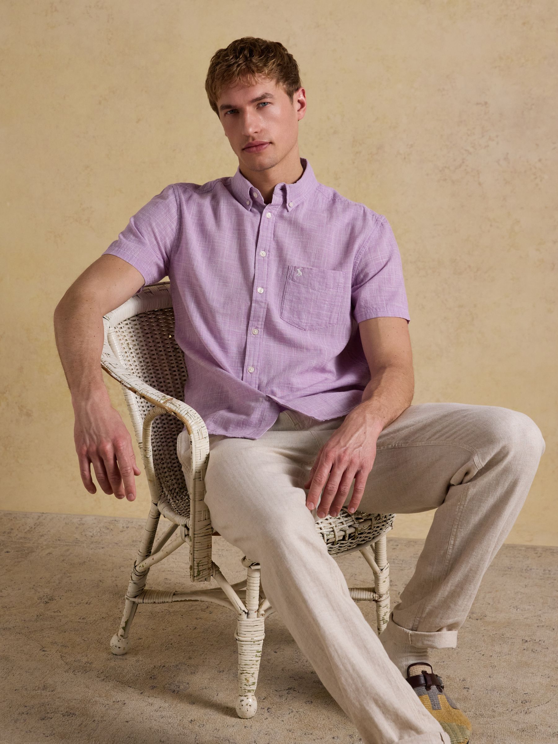 Purple Puppytooth Short Sleeve Classic Fit Shirt - Image 7 of 9