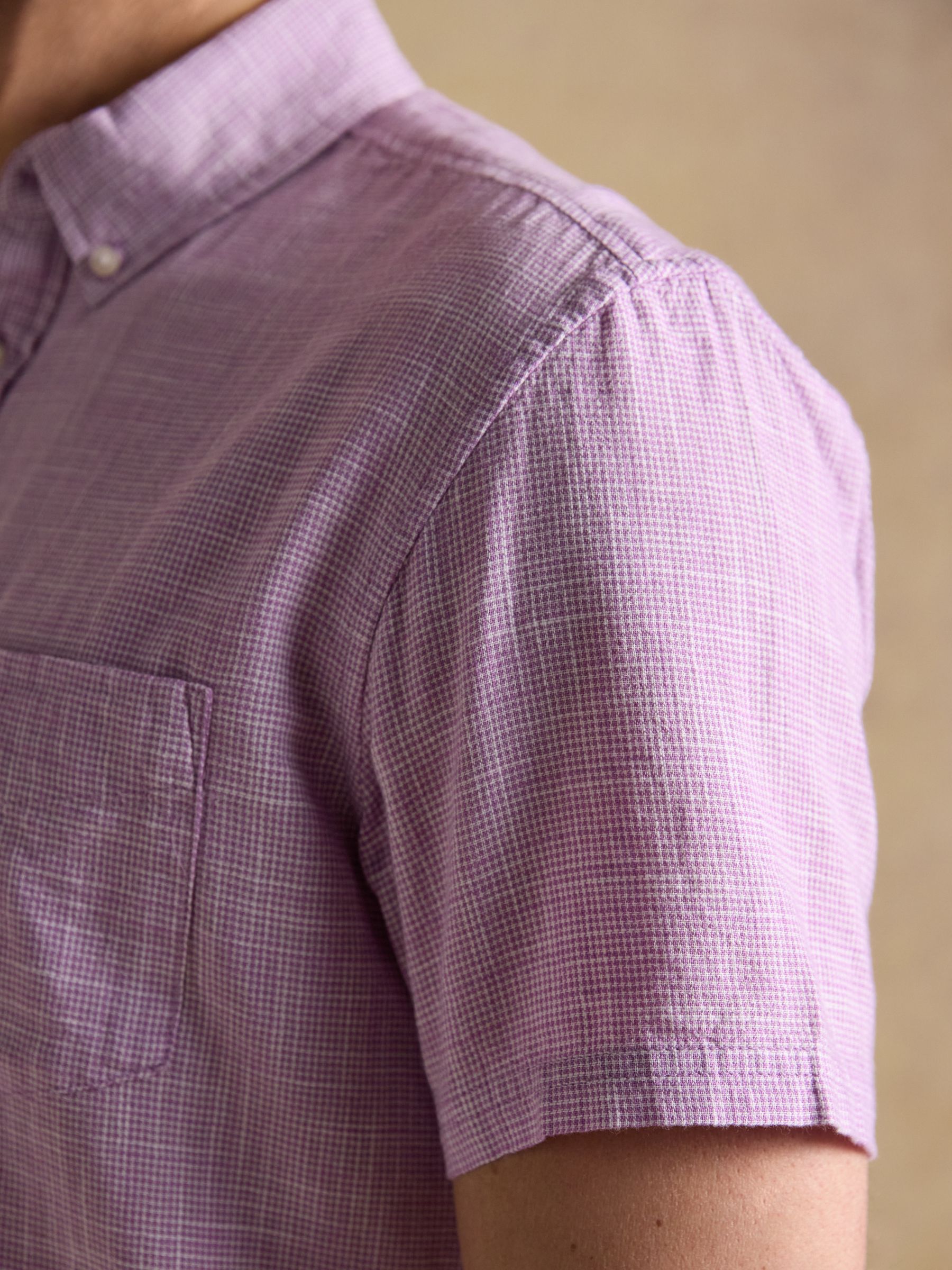 Purple Puppytooth Short Sleeve Classic Fit Shirt - Image 8 of 9