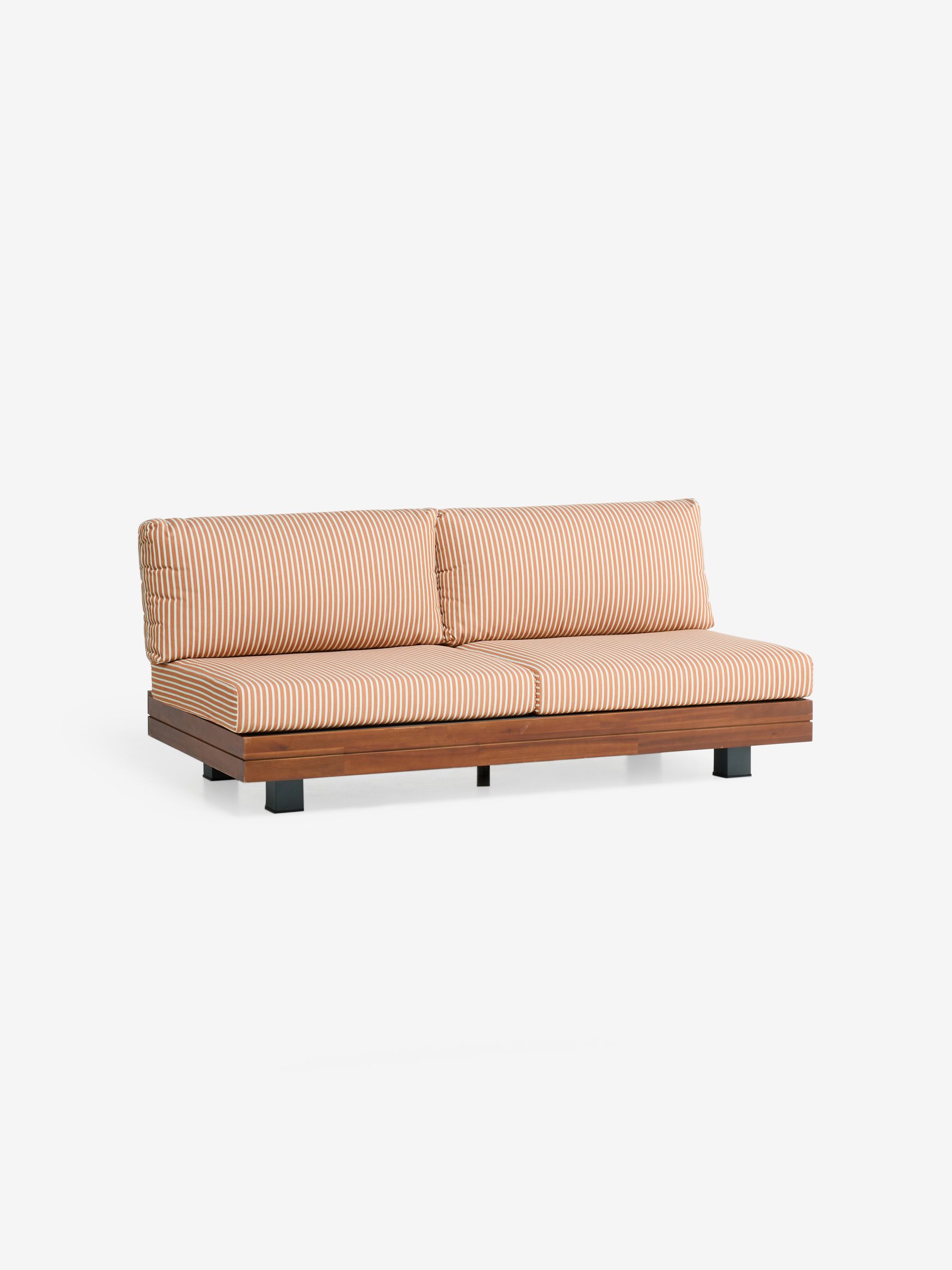Avarna Garden 2 Seater Sofa in Green and Rust Stripe - Image 4 of 5