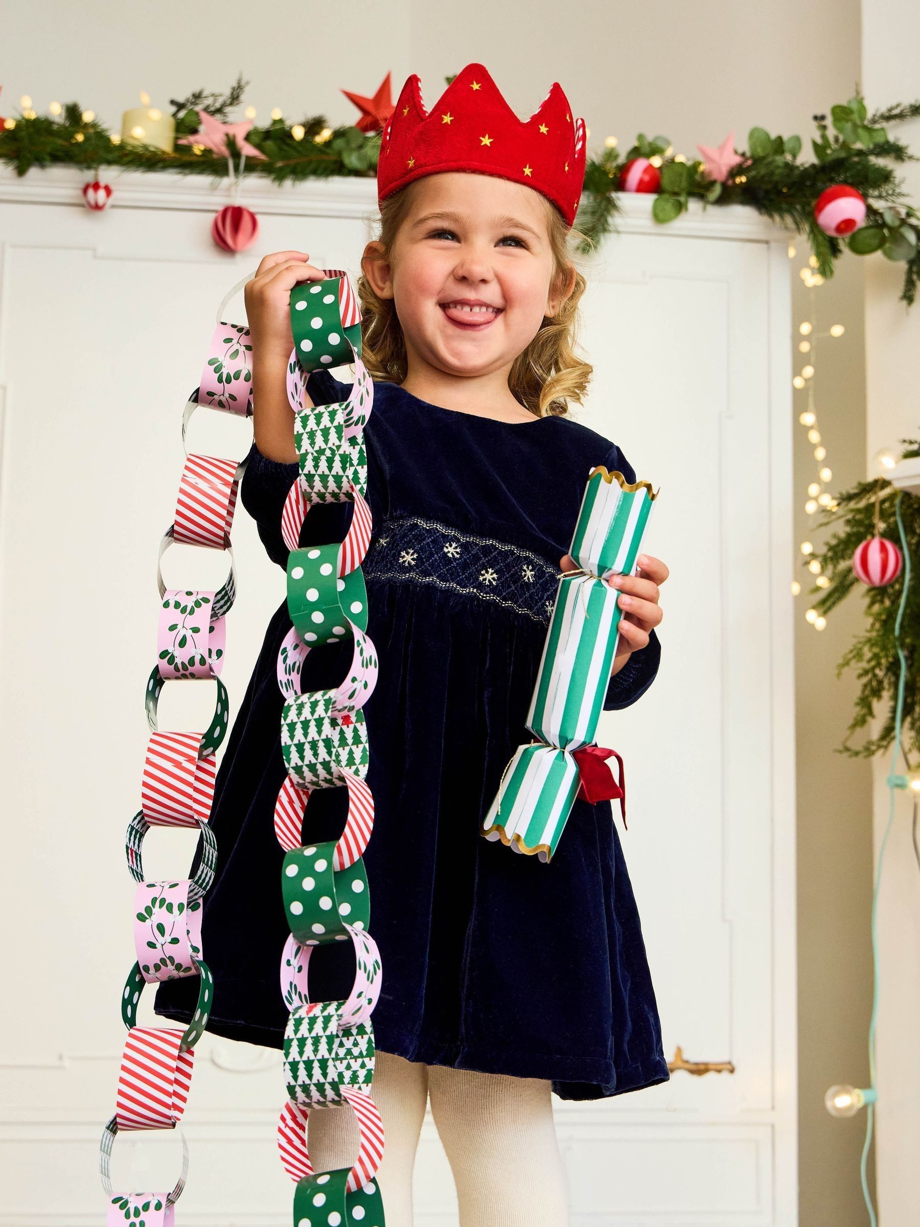 Navy Blue Smocked Waist Velvet Party Dress - Image 2 of 2