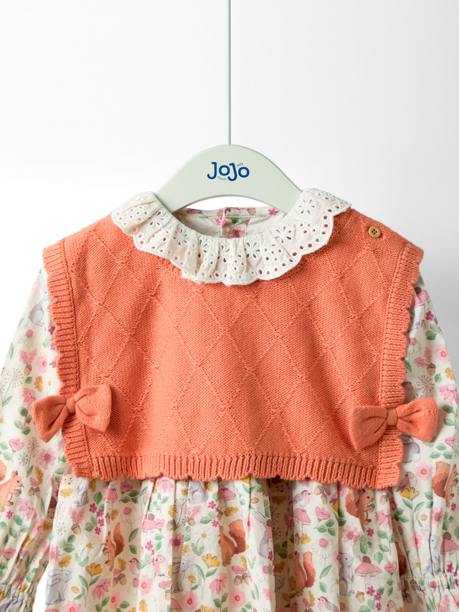 Cream Woodland Dress & Knitted Vest Set - Image 3 of 8