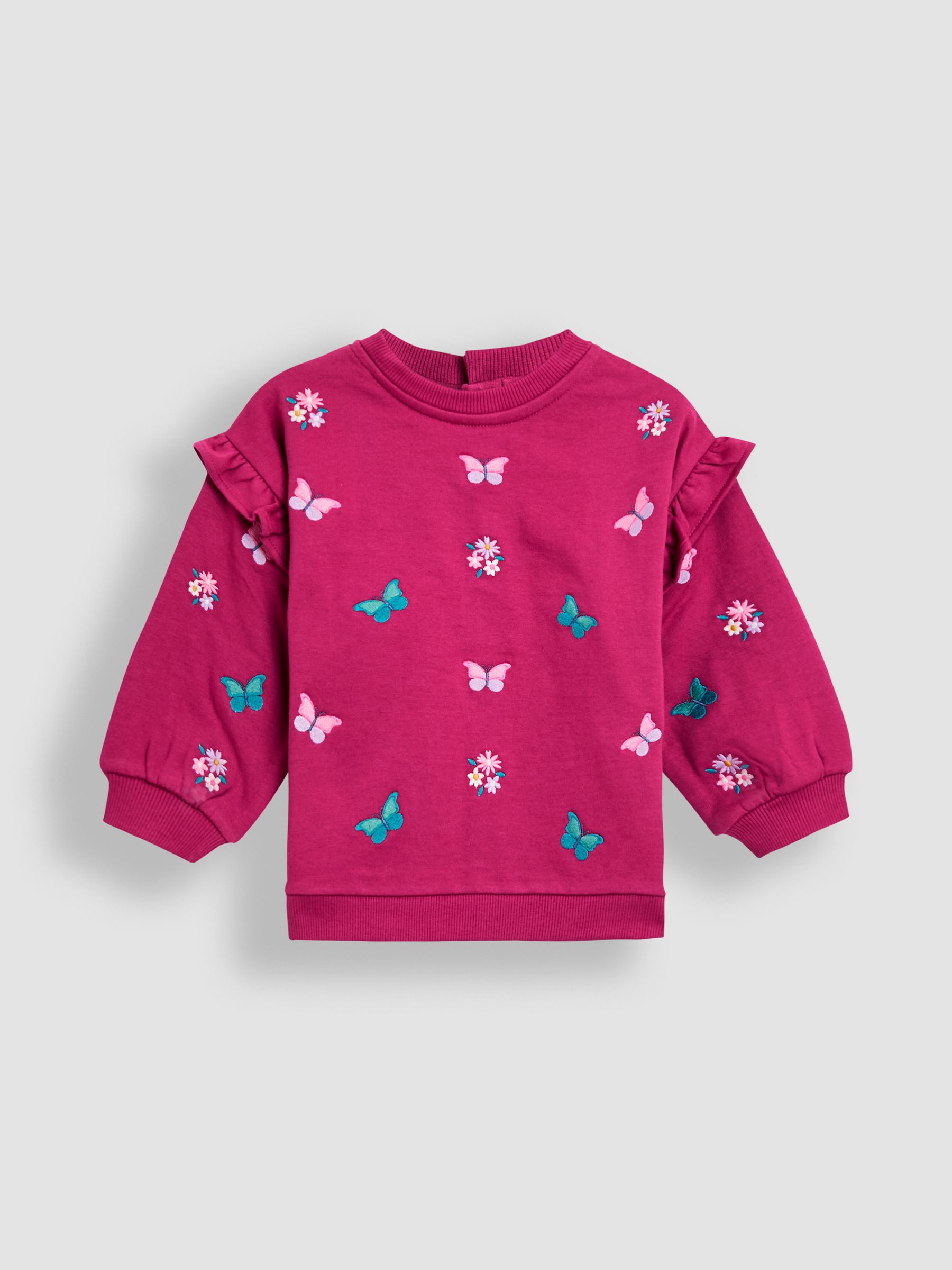 Purple Butterfly Embroidered Sweatshirt & Legging Set - Image 2 of 6
