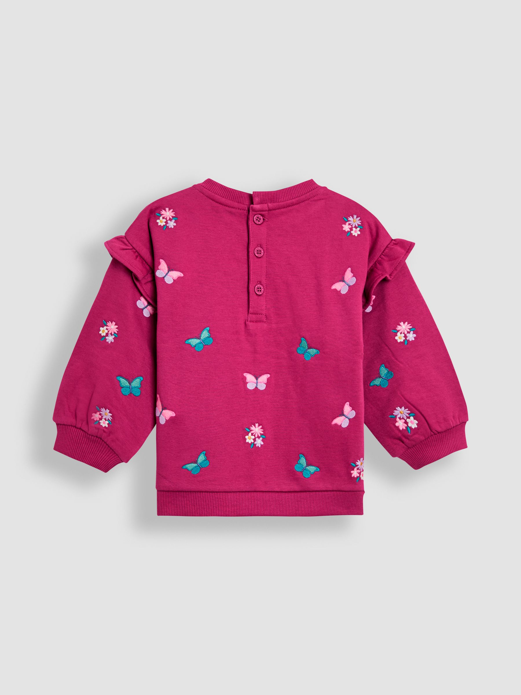 Purple Butterfly Embroidered Sweatshirt & Legging Set - Image 3 of 6