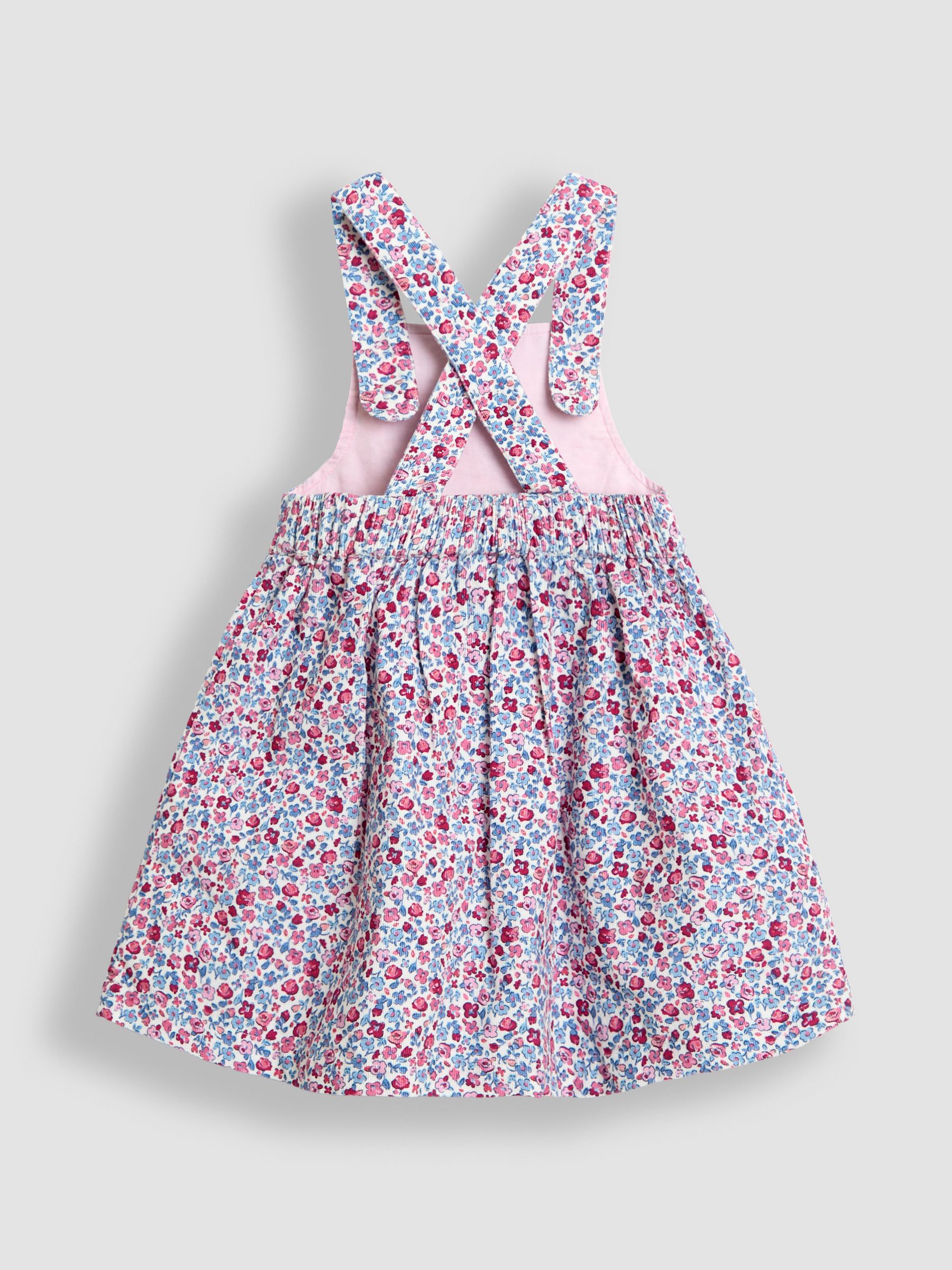 Cream Ditsy Floral Cord Pinafore Dress & Top Set - Image 3 of 5