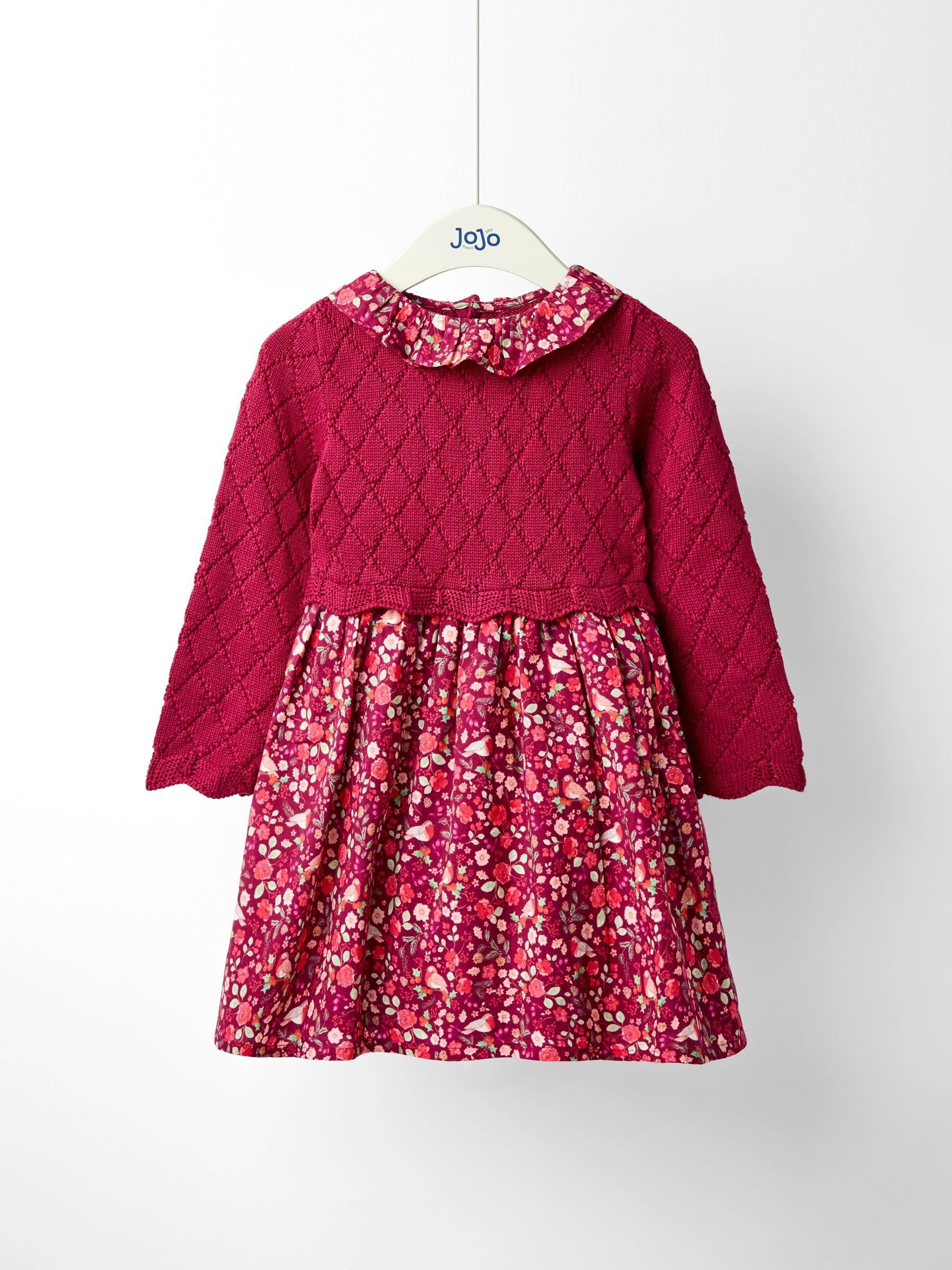 Red Christmas Knitted Combo Dress
