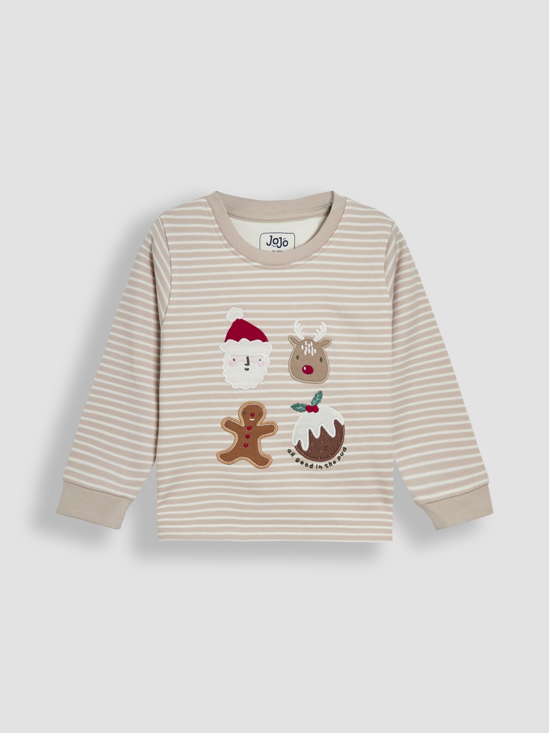 Stone Christmas Character Christmas Print Jersey Collar Pyjamas - Image 2 of 6