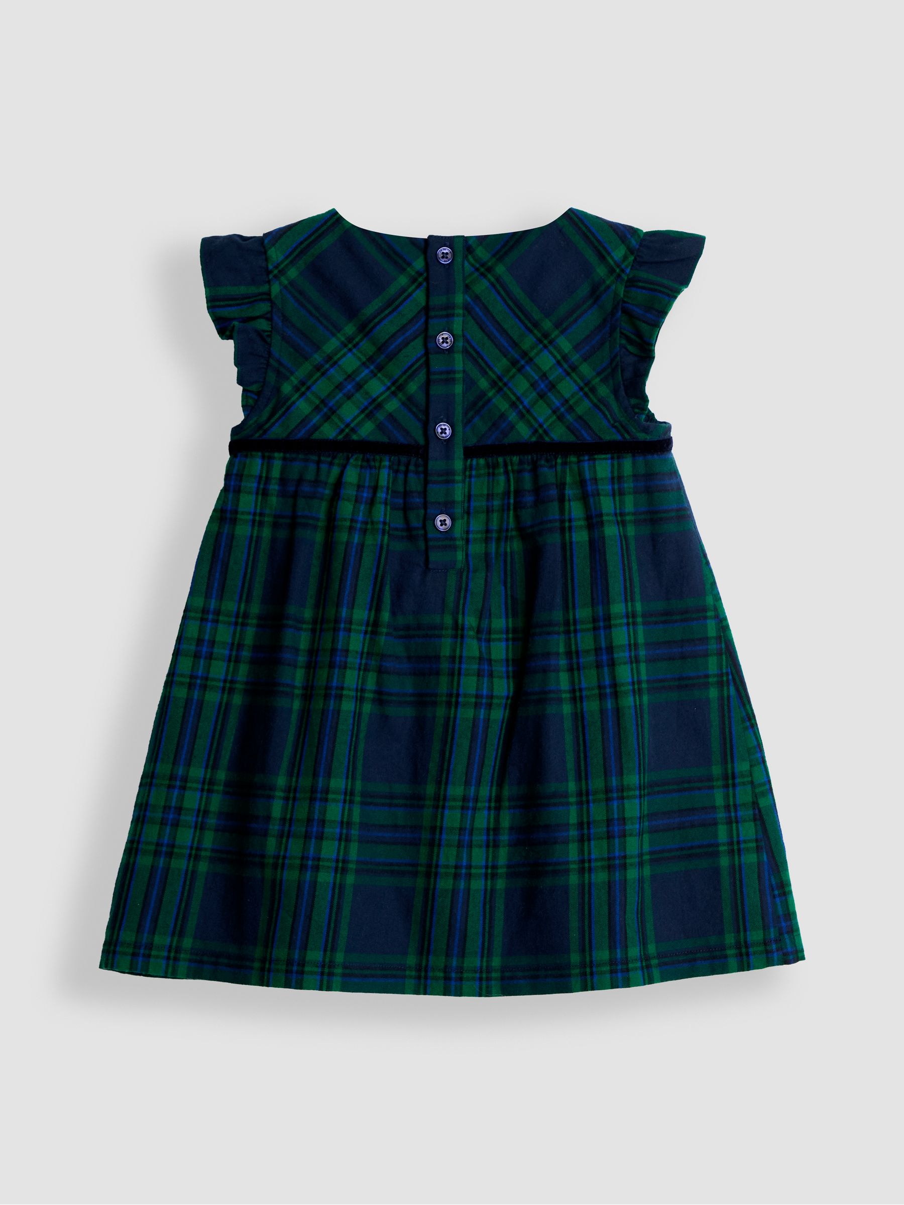 Green Tartan Baby Dress & Body Set - Image 3 of 5