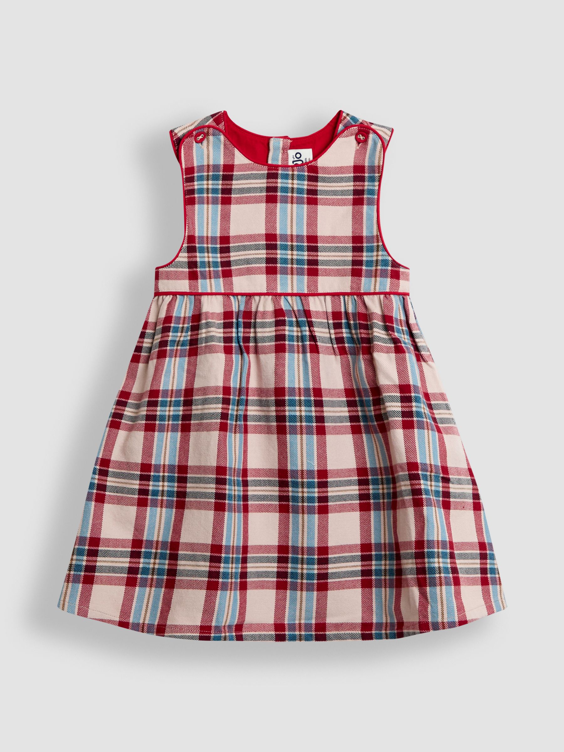Red Check Dress & Peter Pan Collar Top Set - Image 2 of 6