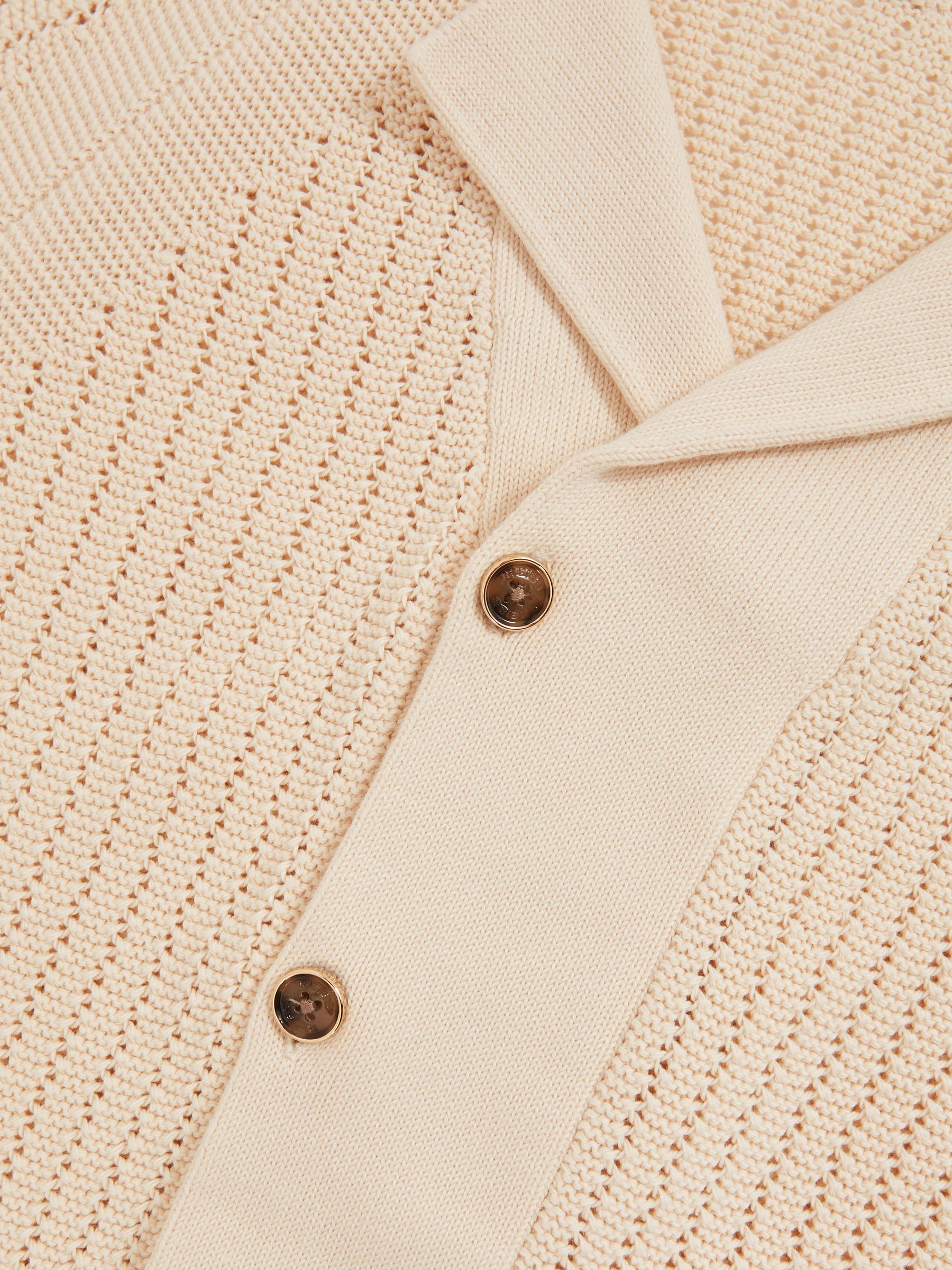 Cotton Textured-Knit Cuban-Collar Shirt in Light Stone - Image 7 of 7
