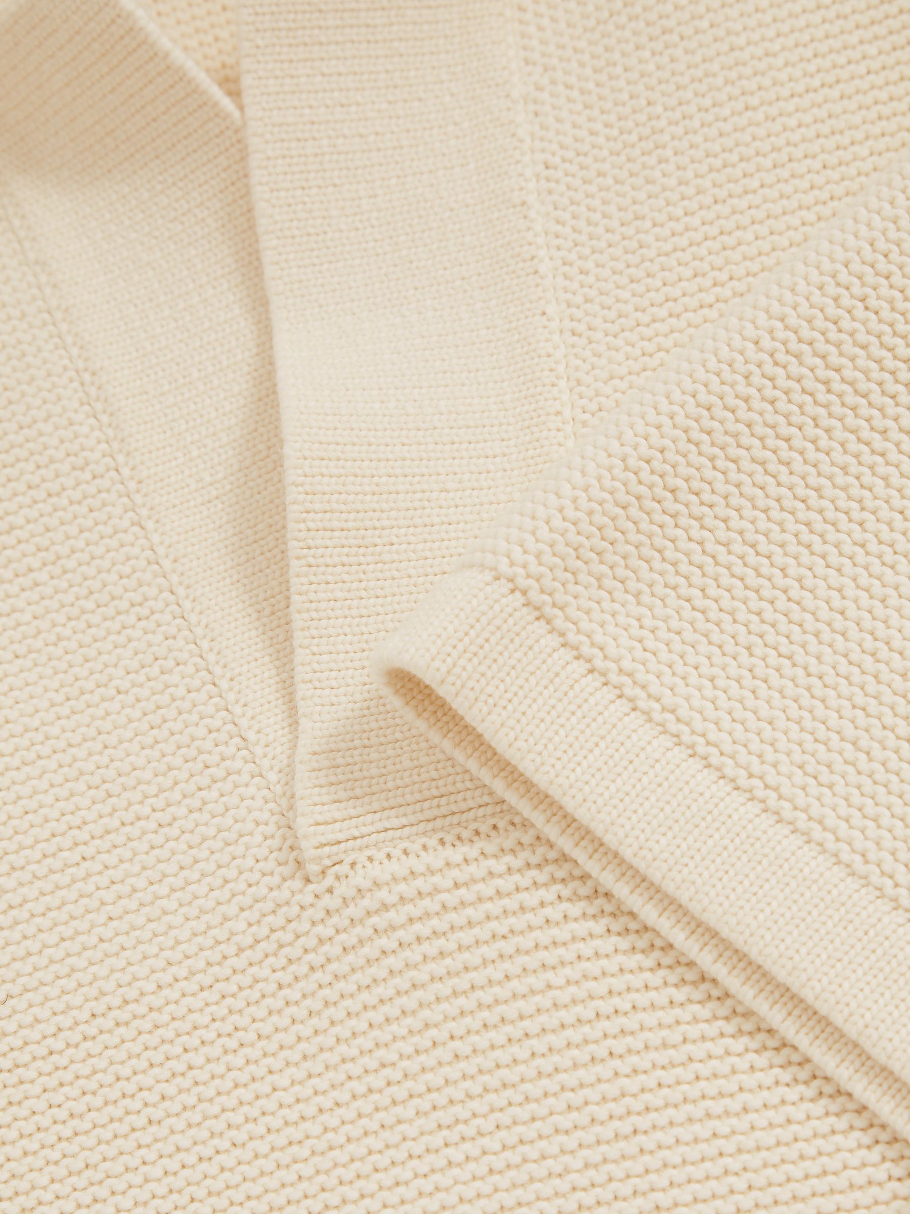 Oversize Textured Polo Shirt Cotton-Blend in Off White - Image 8 of 8