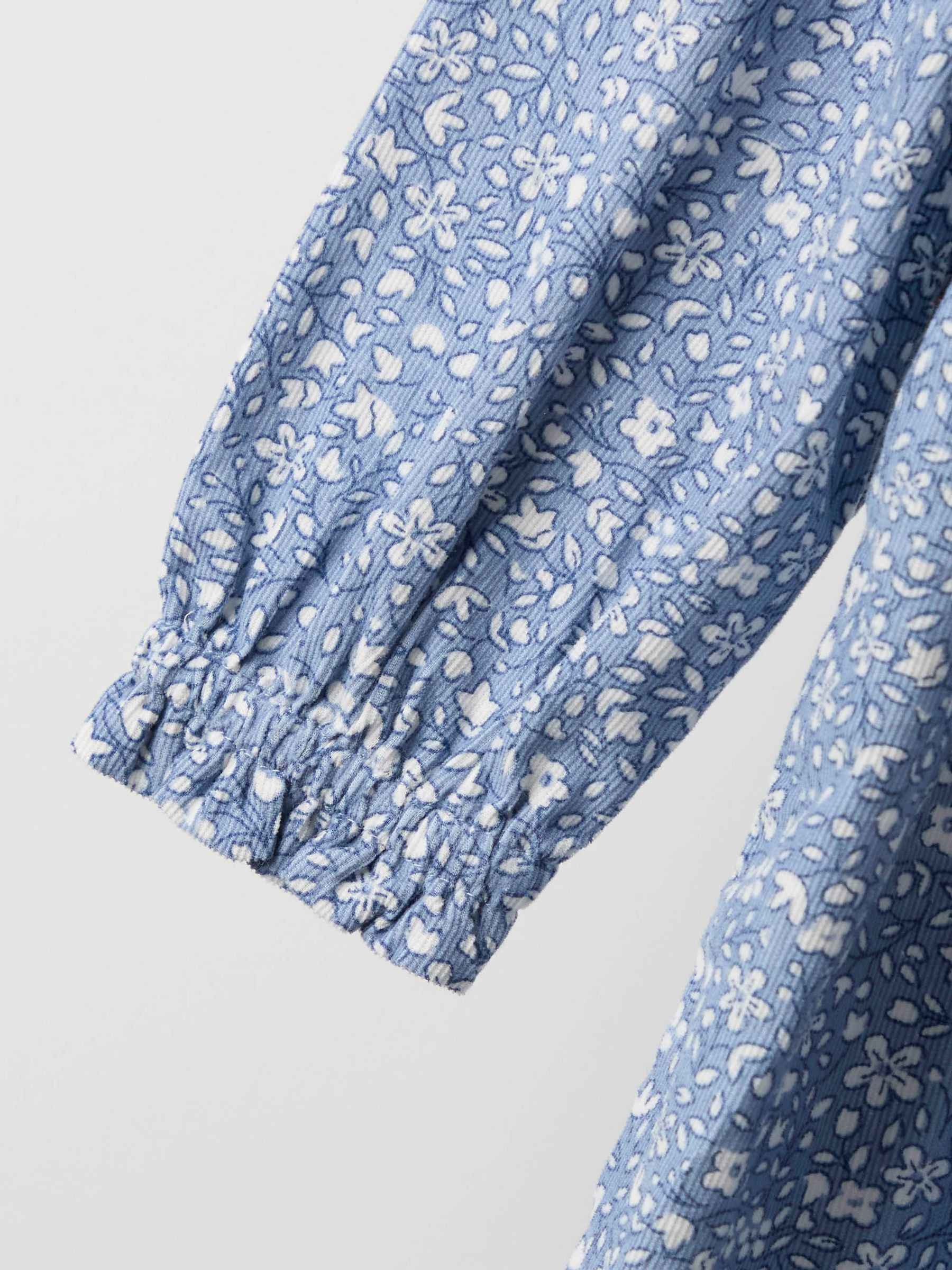 Denim Blue Ditsy Smocked Cord Dress - Image 2 of 4