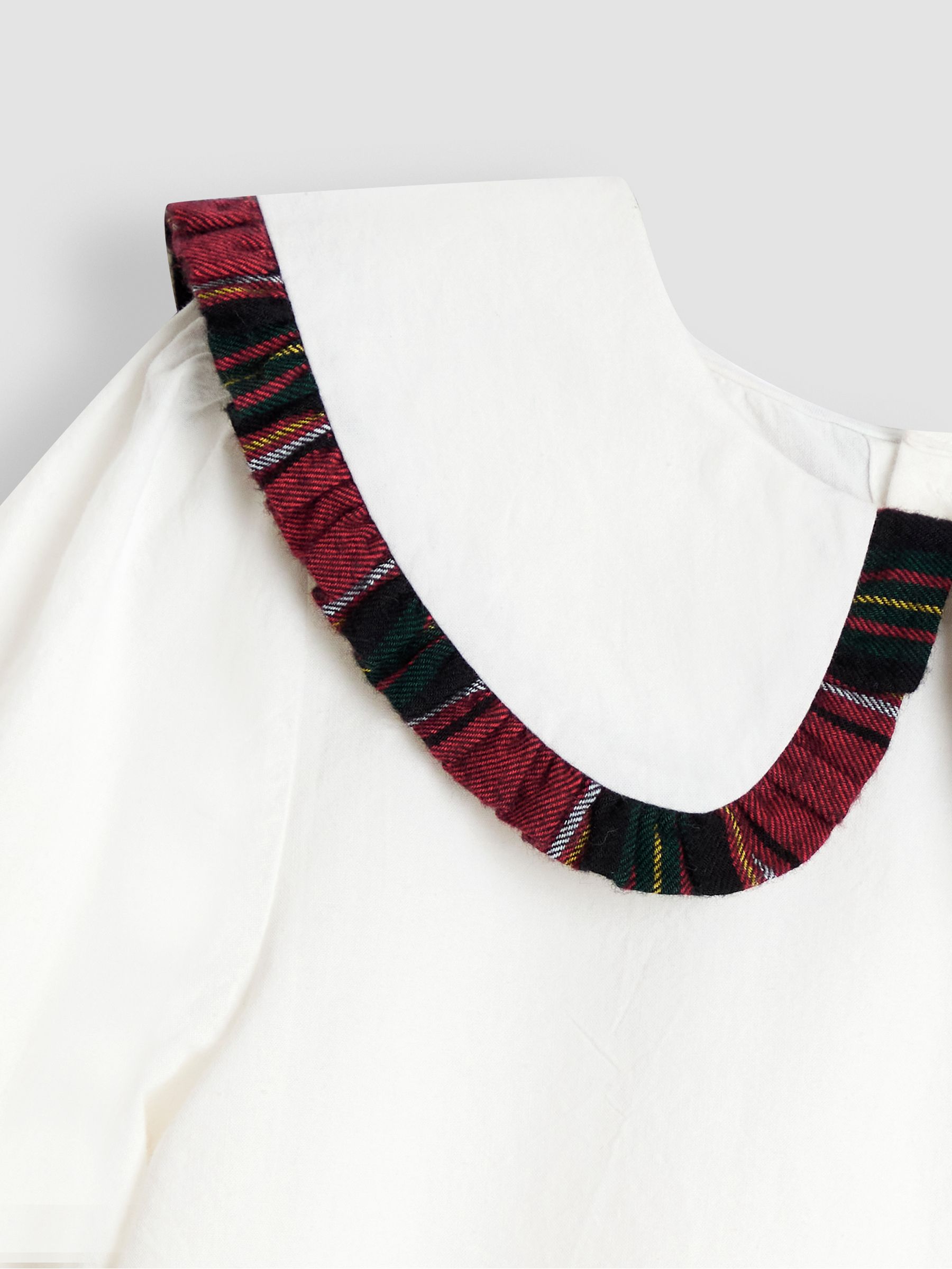 Red Frill Collar Blouse & Velvet Skirt Set - Image 6 of 7