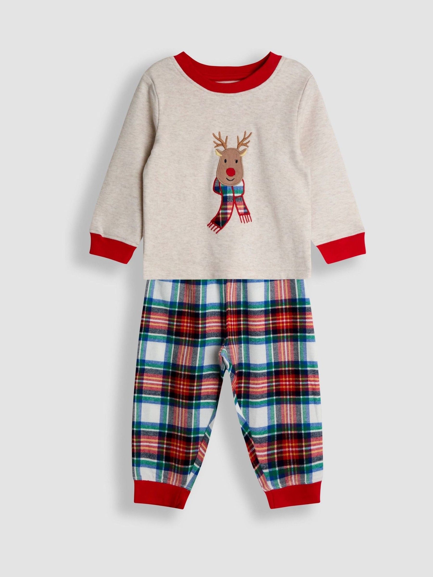 Stone Reindeer Christmas Reindeer Character Cosy Jersey Pyjamas - Image 1 of 6