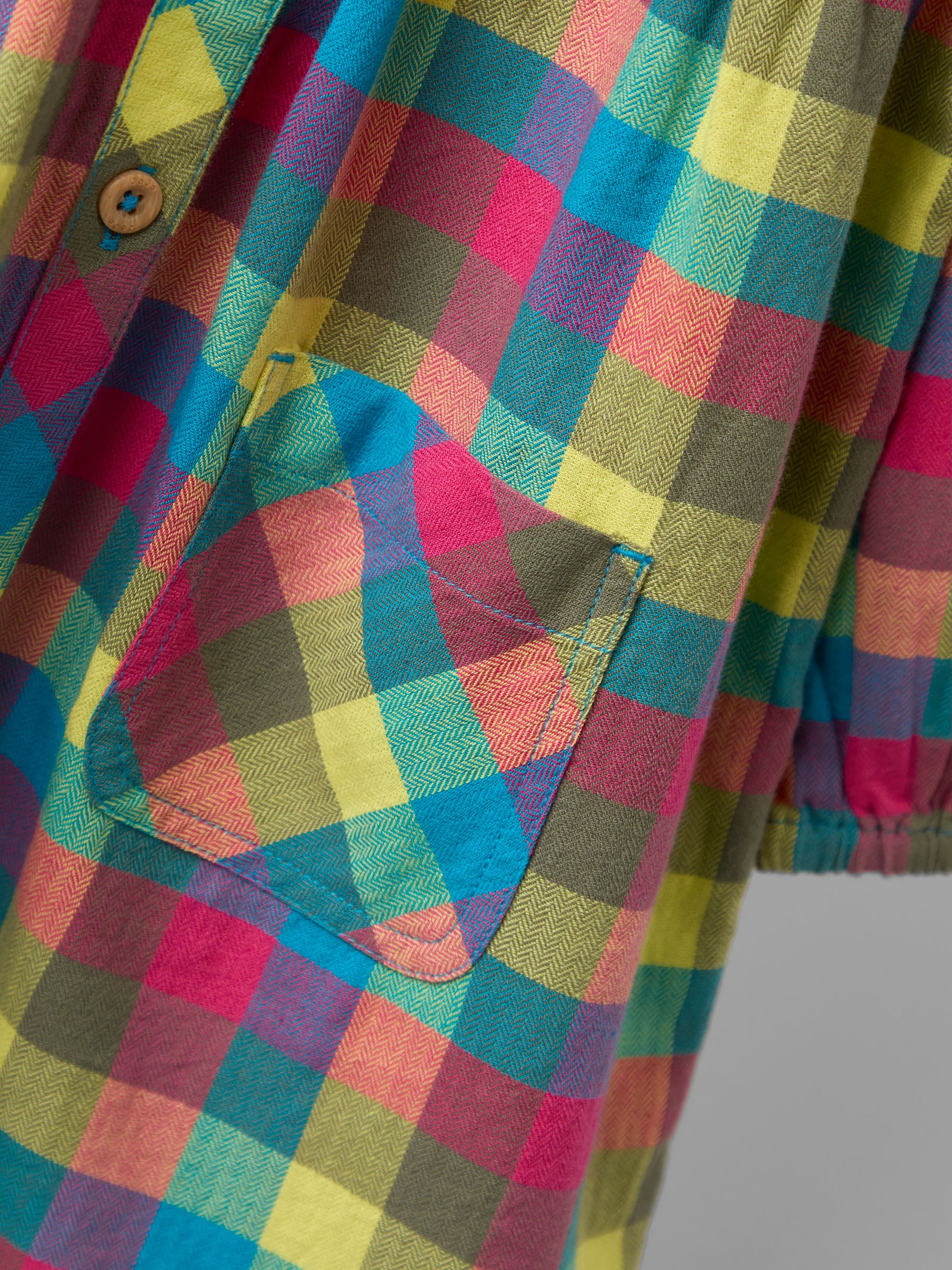Multi Check Button Through Shirt Dress - Image 4 of 4
